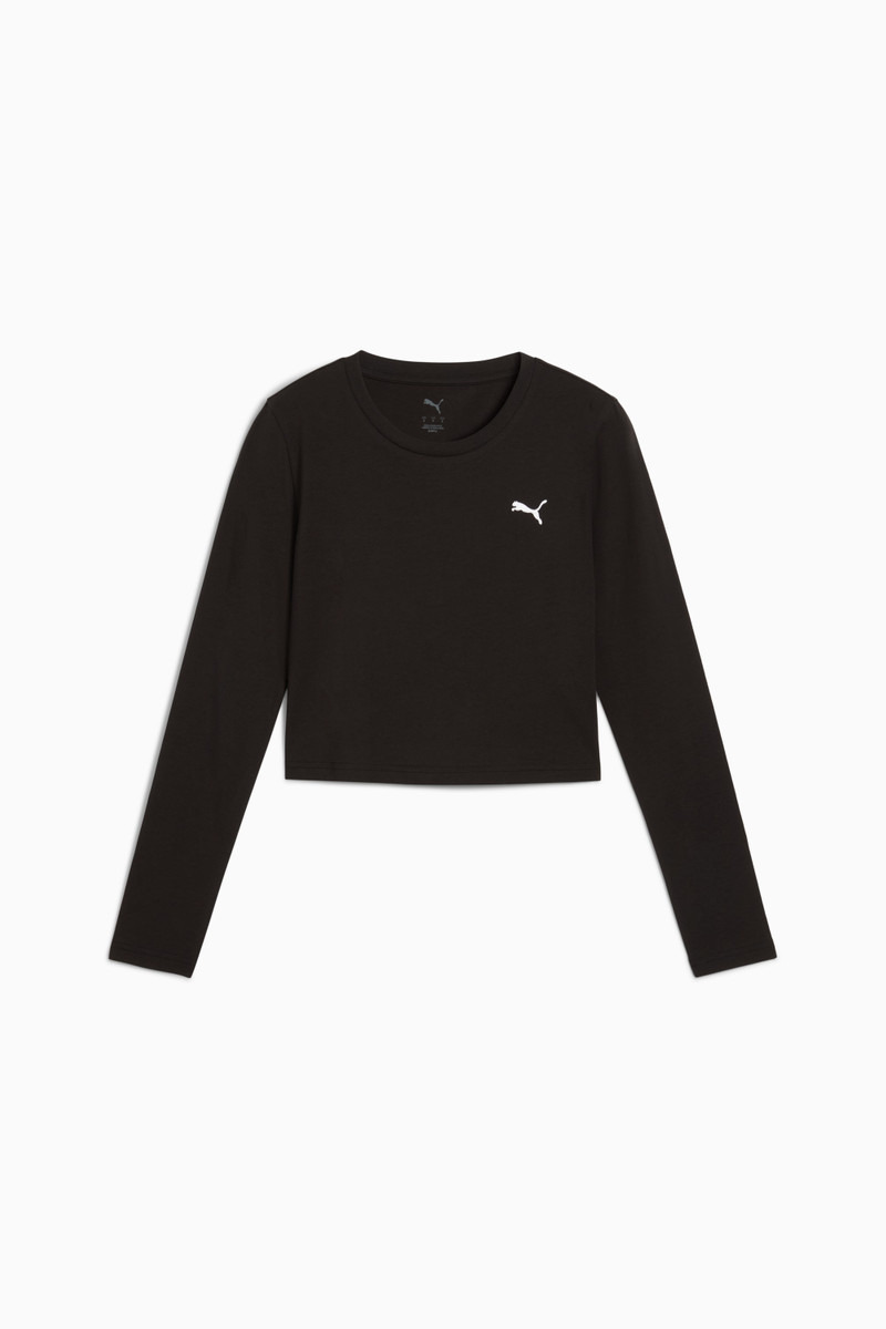 PUMA Wardrobe Essentials Women's Cropped Long Sleeve Tee 1
