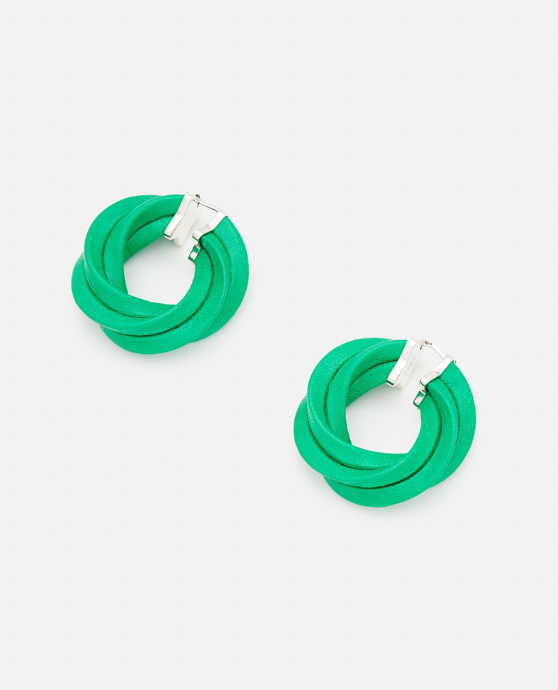 Bottega Veneta GREEN HOOP EARRINGS outlook