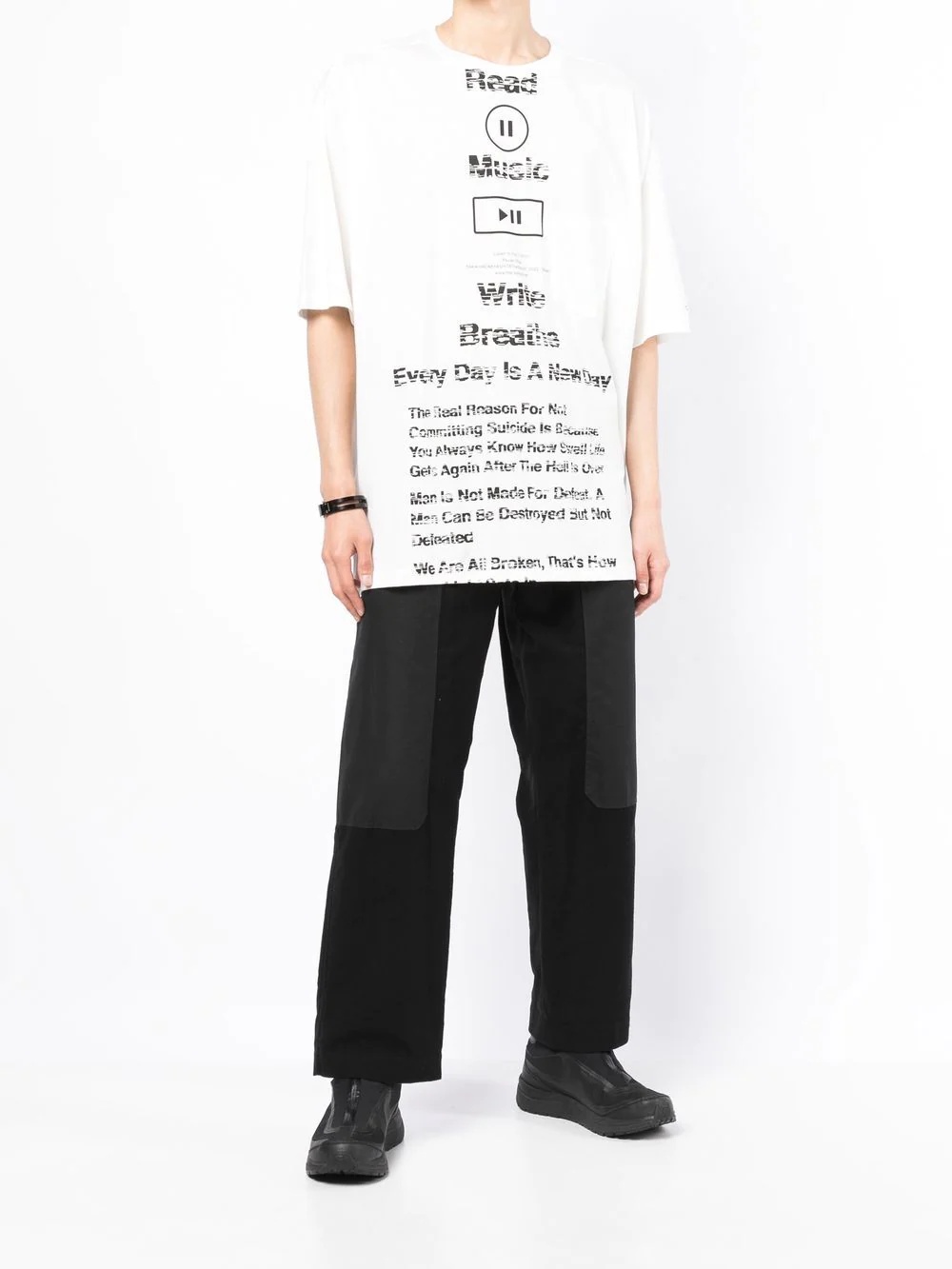 slogan-print short-sleeves T-shirt - 2