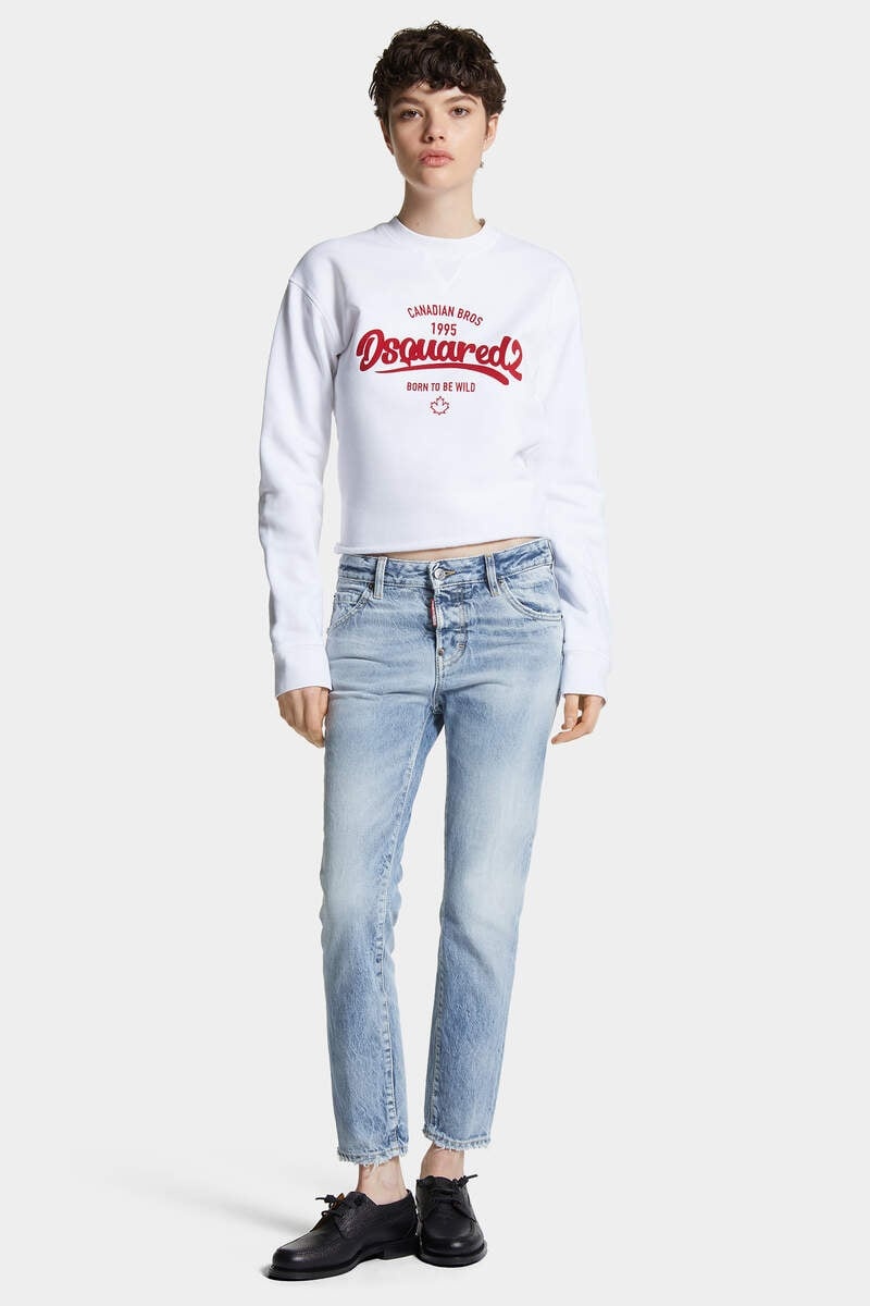 LIGHT DIAGONALE WASH COOL GIRL JEANS - 3