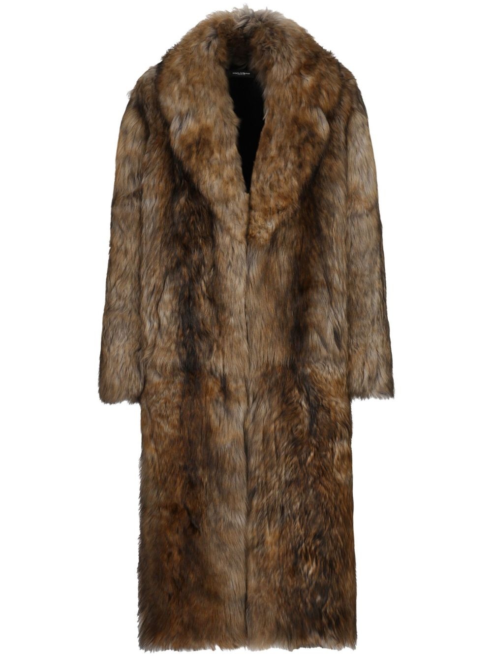 shearling long coat - 1