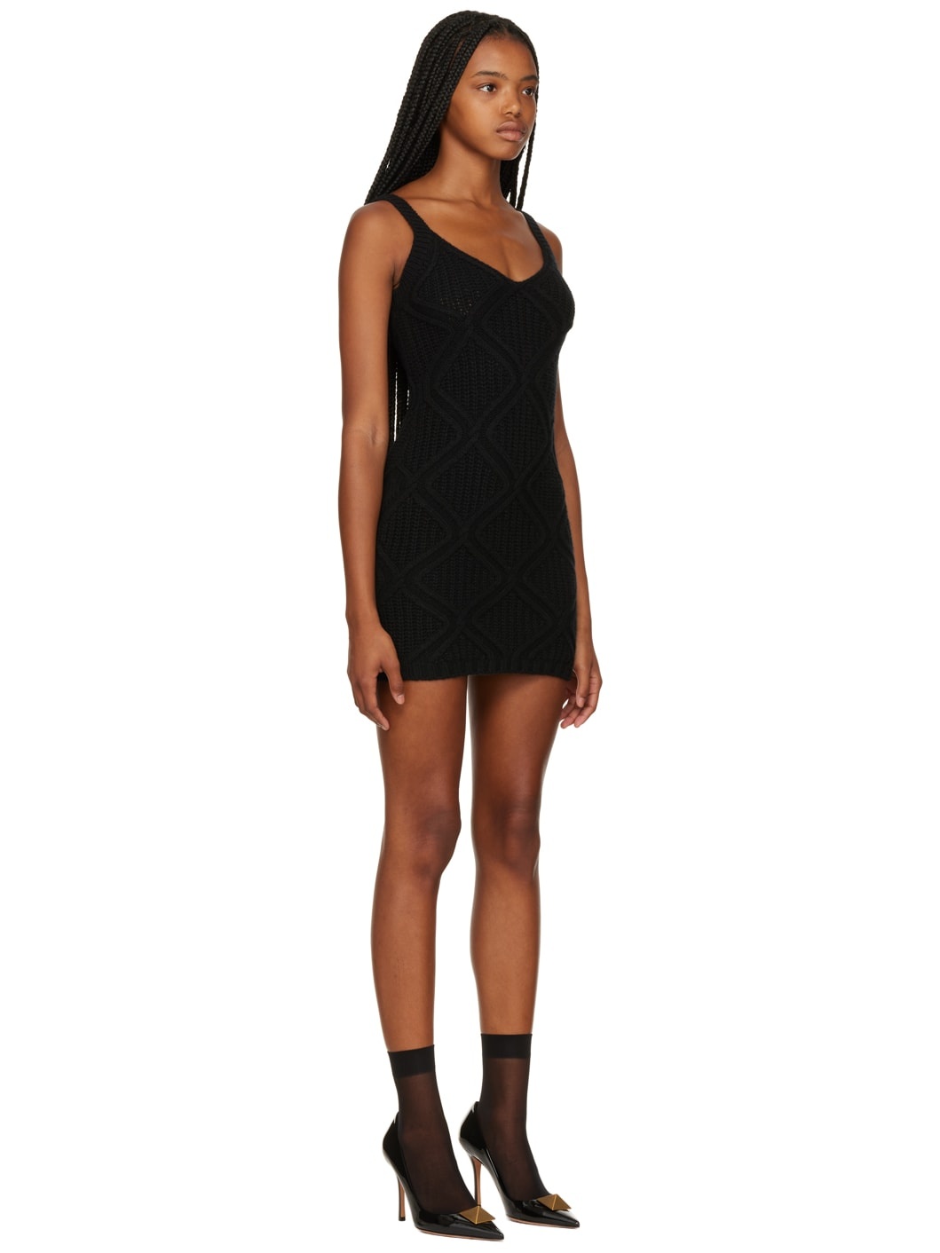 Black Knit Minidress - 2