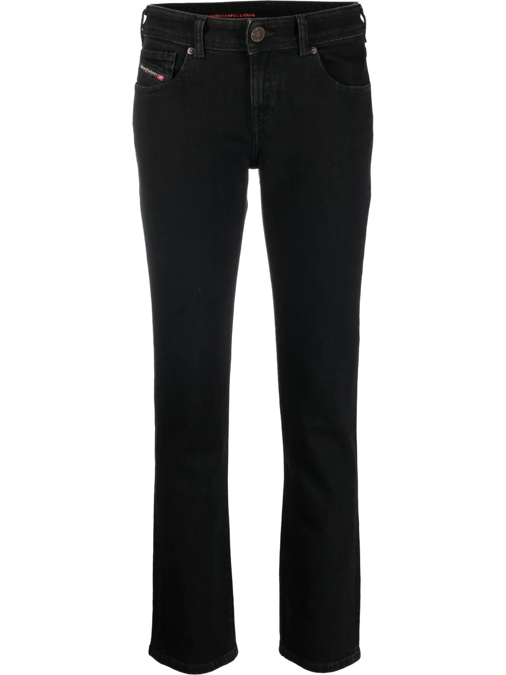 low-rise flared crop jeans - 1