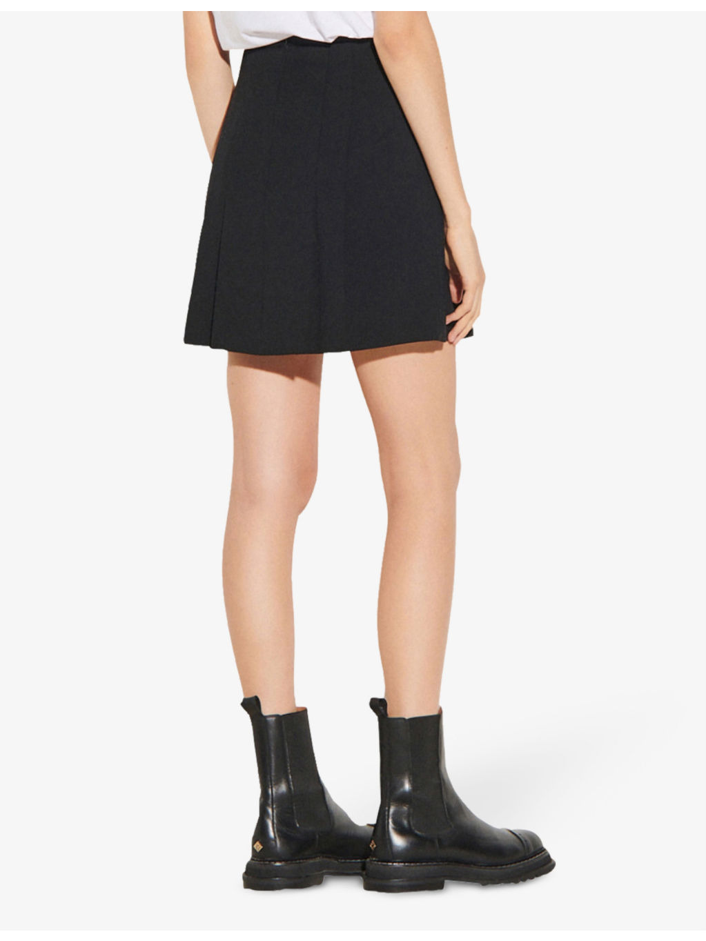 Rebeca embellished wool mini skirt - 5