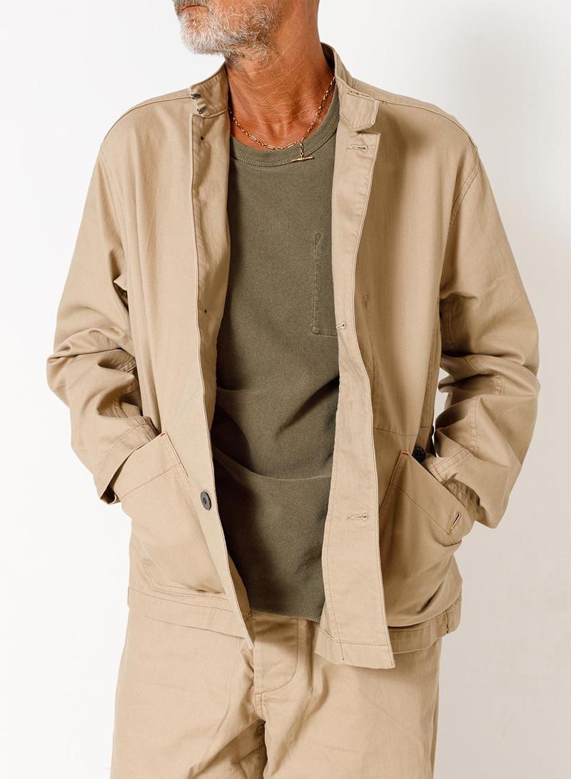 Railroad Jacket Cotton Twill in Tan 3