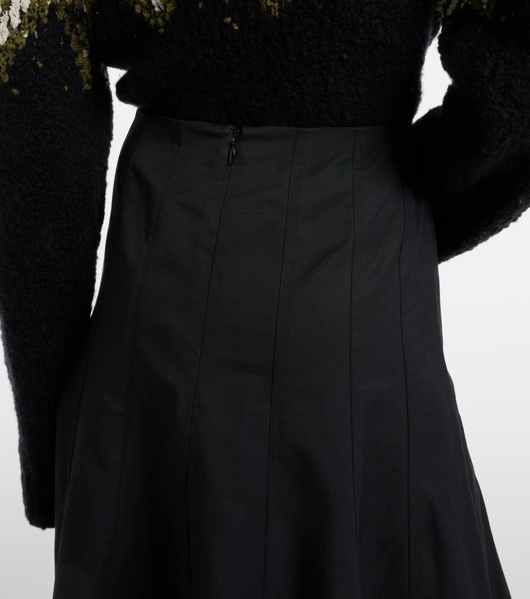 Heidi cotton-blend midi skirt - 6