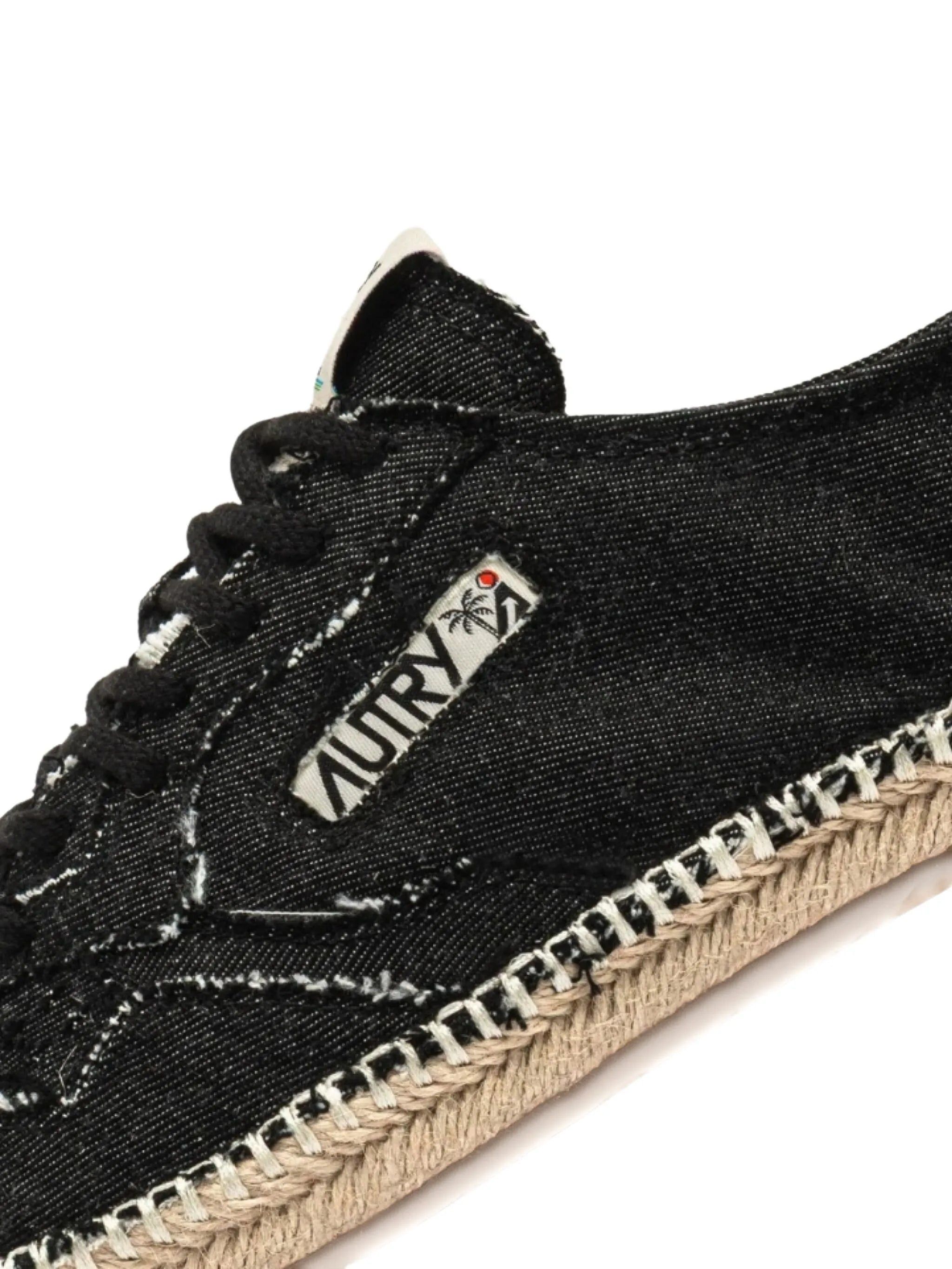 denim low-top sneakers - 4