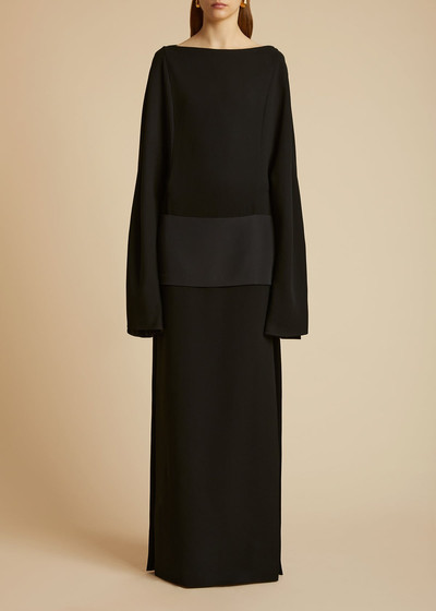 KHAITE The Nanette Dress in Black outlook