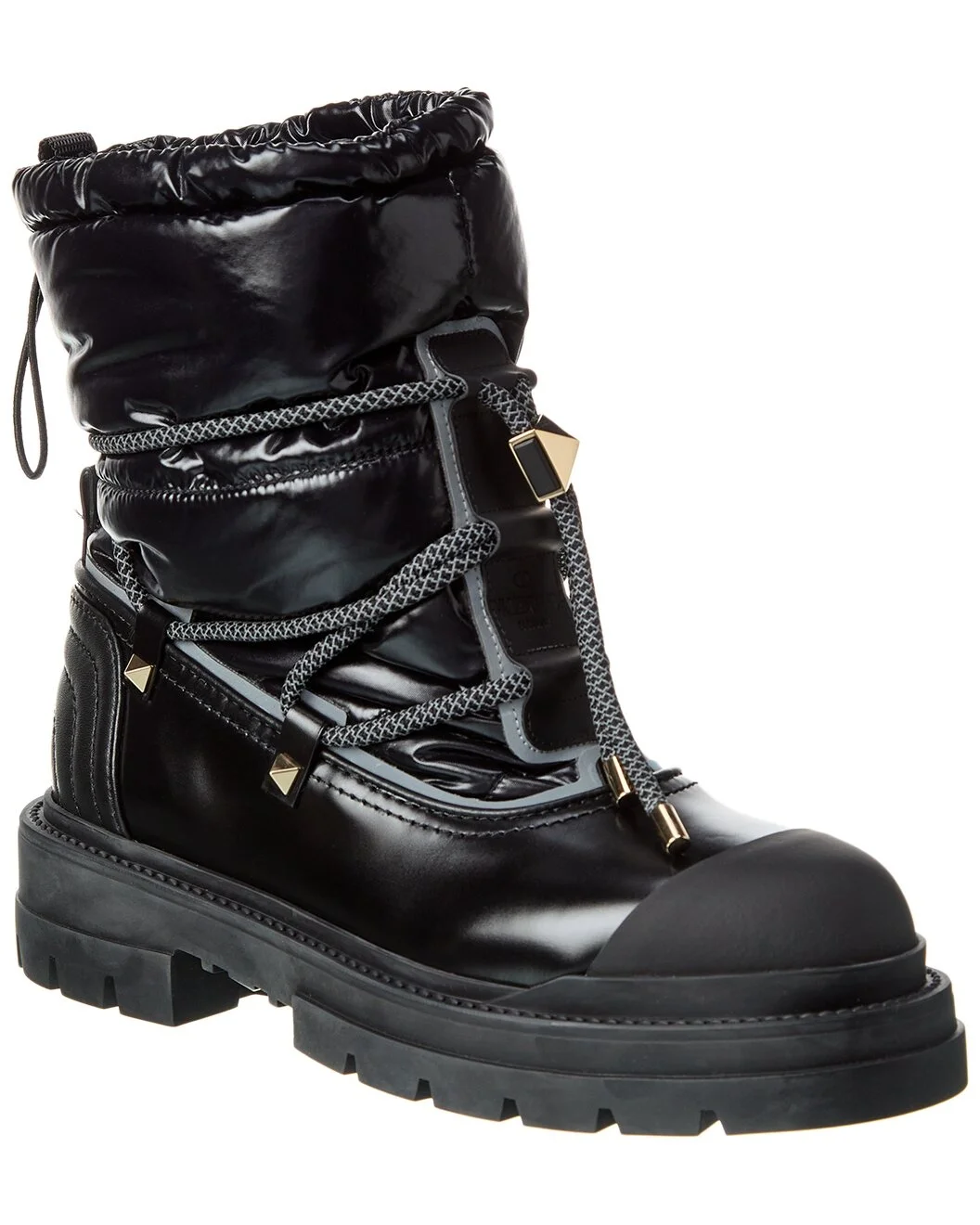 Valentino Rockstud Leather Winter Bootie - 1