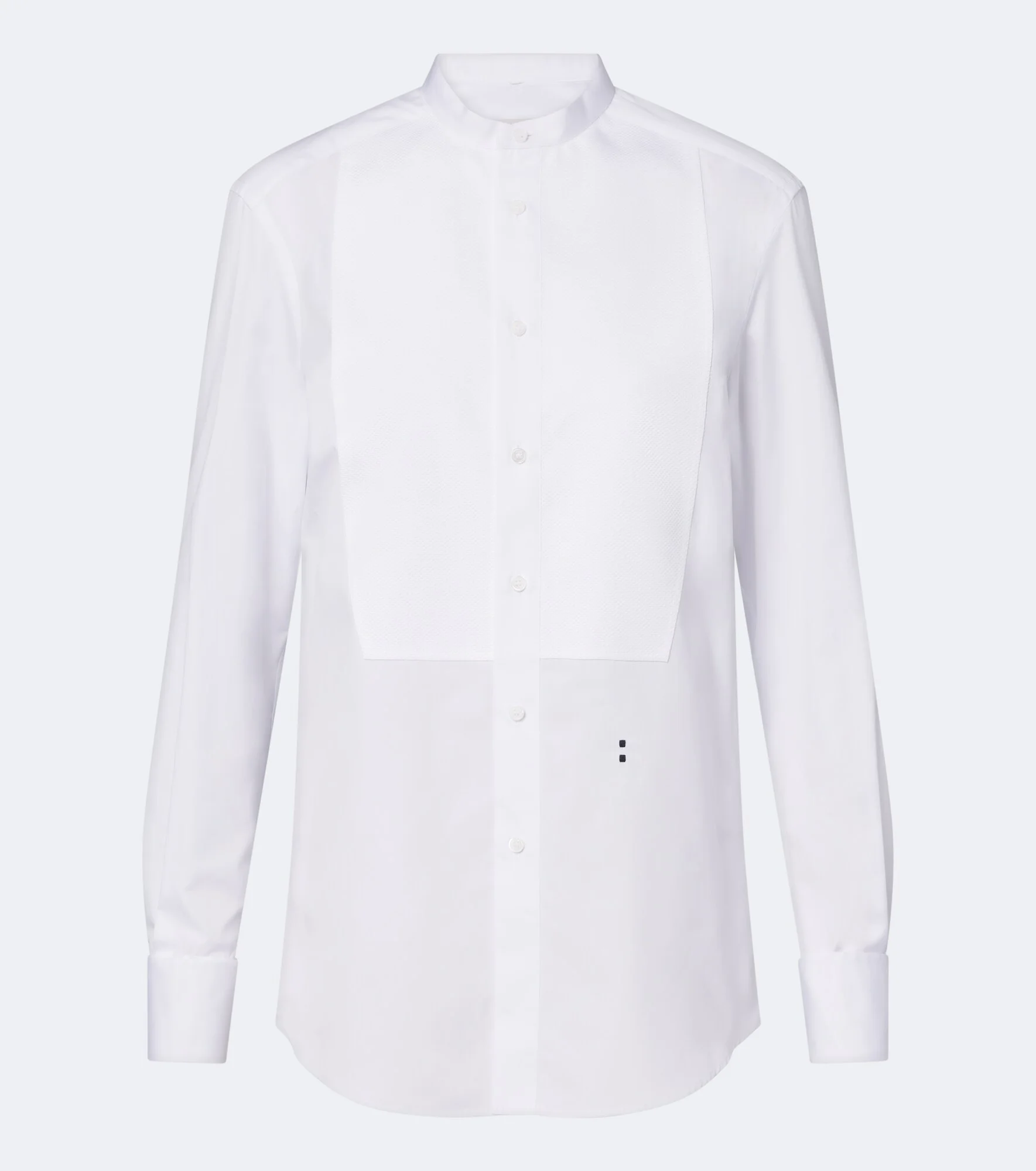Piqué-trimmed cotton poplin shirt - 1