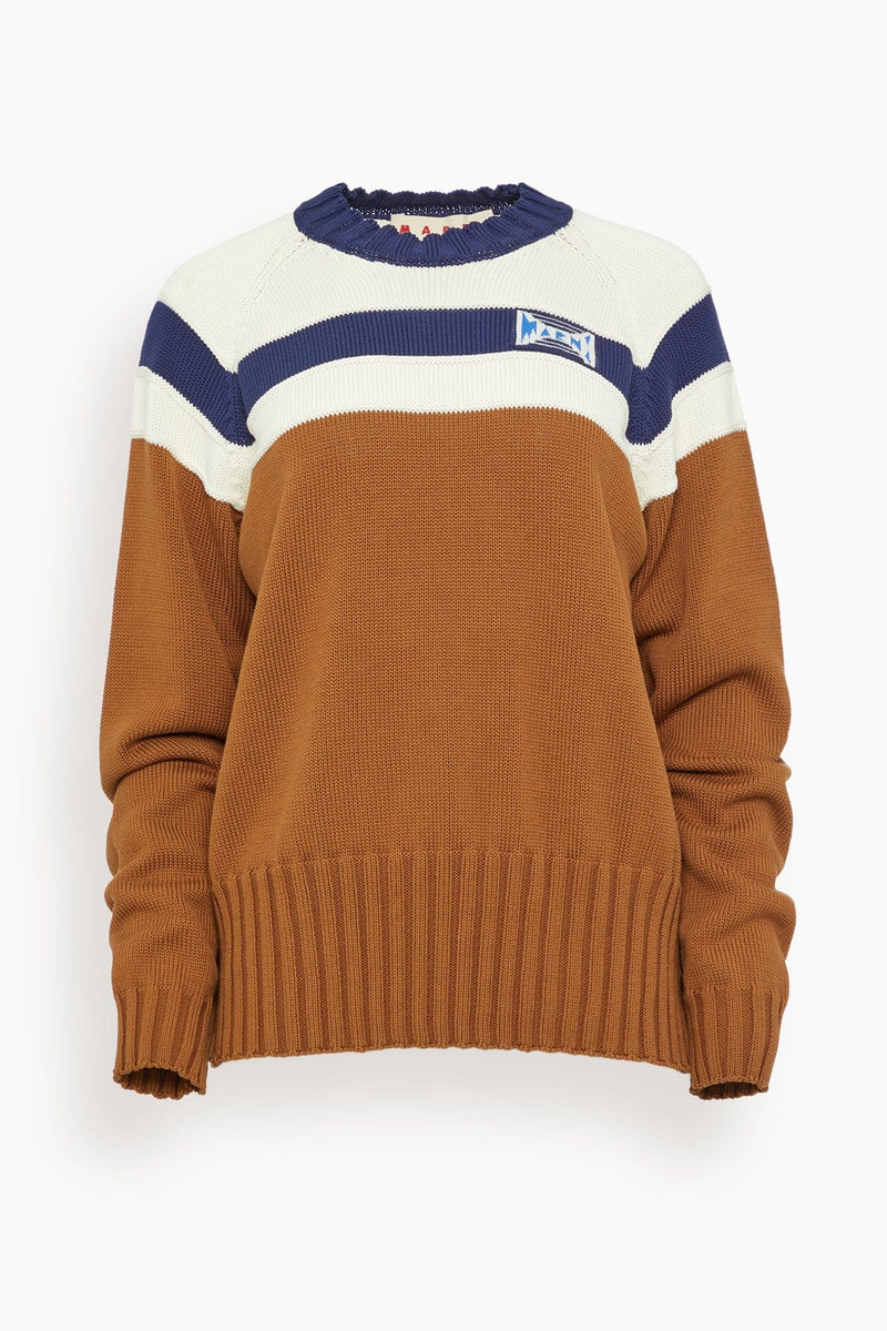 Roundneck Sweater in Tobacco 1