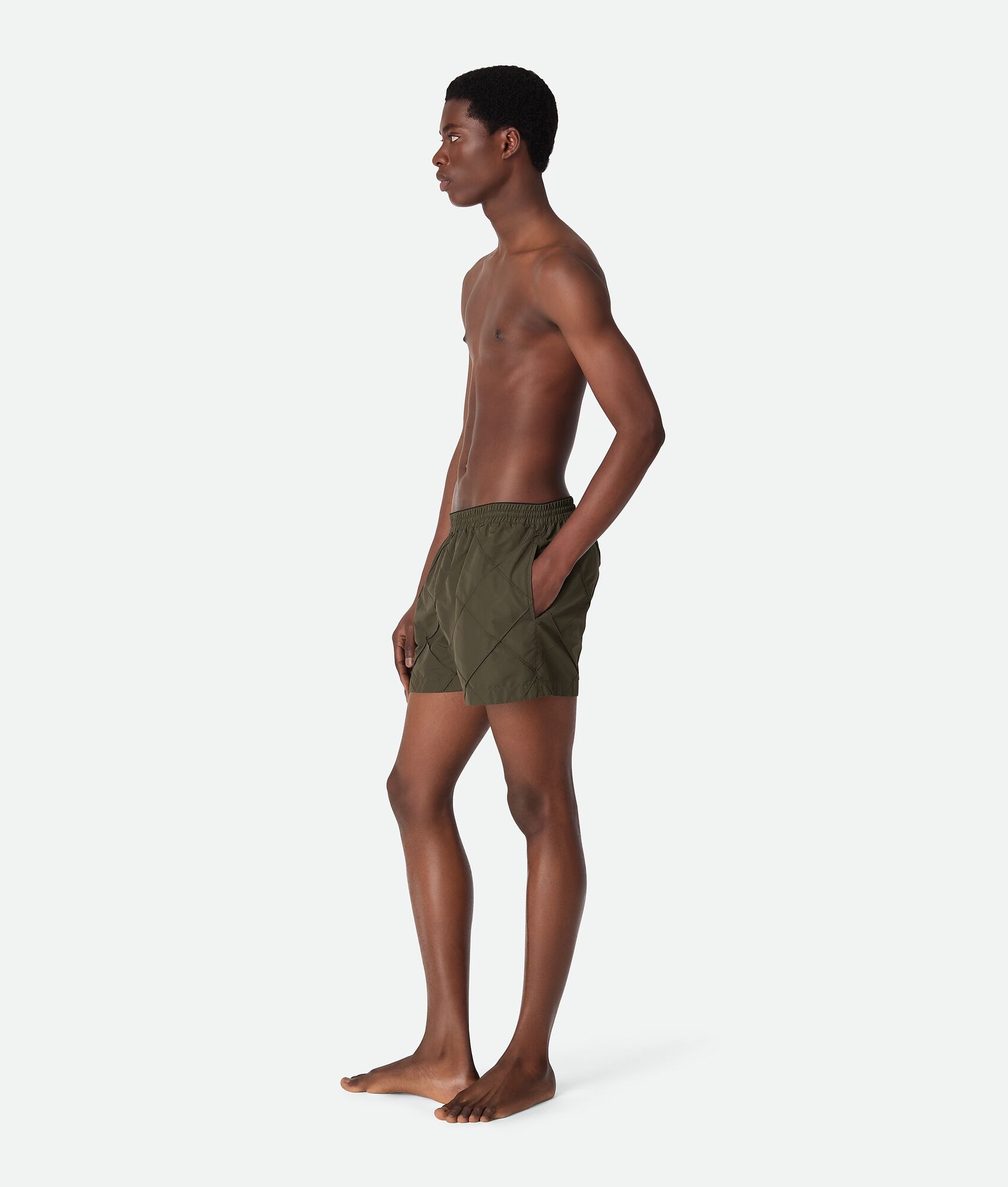 Nylon Intrecciato Pattern Swim Shorts - 2