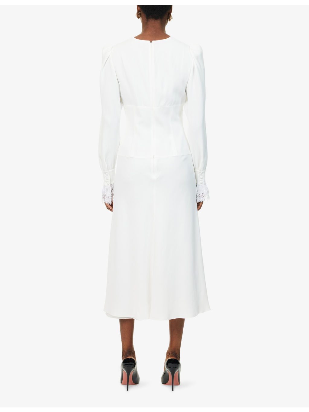 Envers Lace Woven Midi Dress - 4