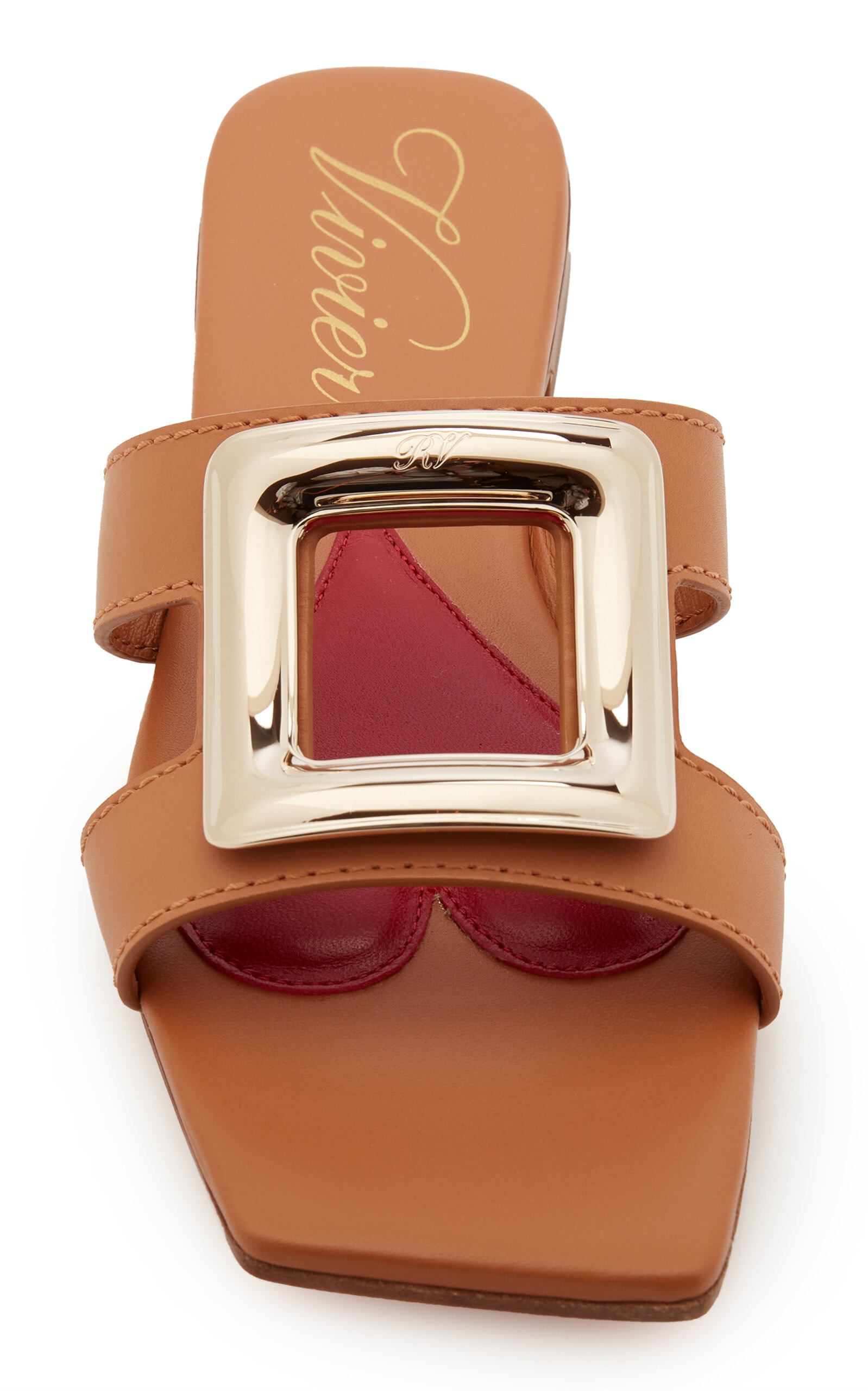 New Metal Leather Sandals tan - 3