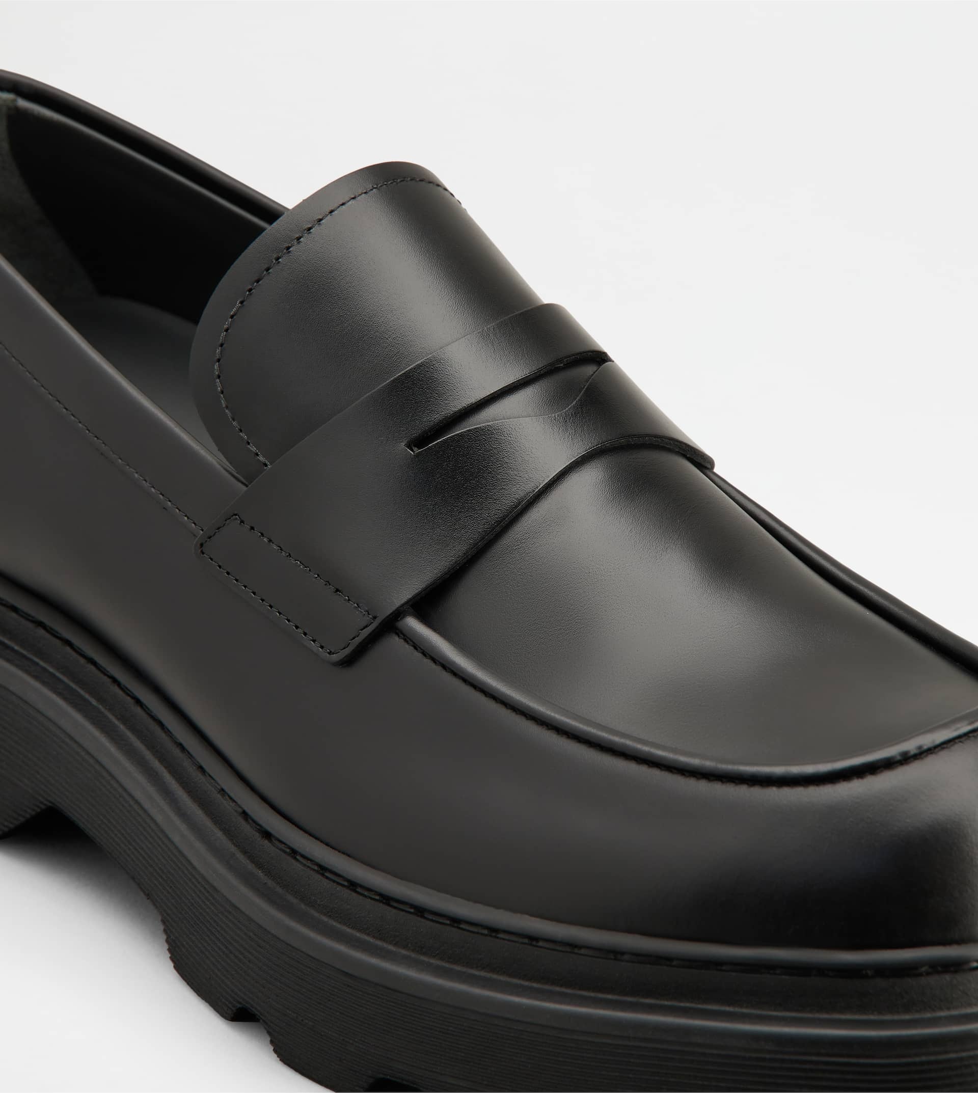 LOAFERS IN LEATHER - BLACK - 5
