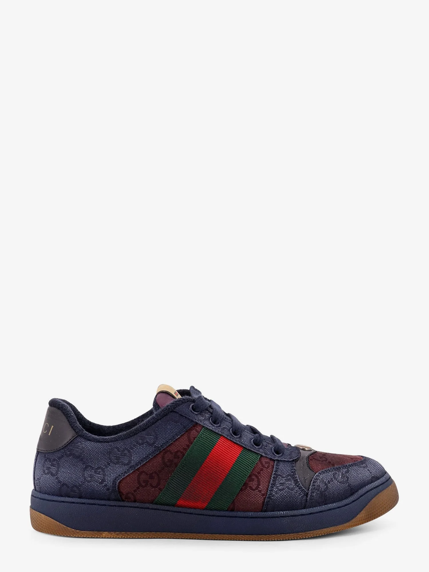 Gucci Men Gg Bicolor Fabric Sneakers - 1