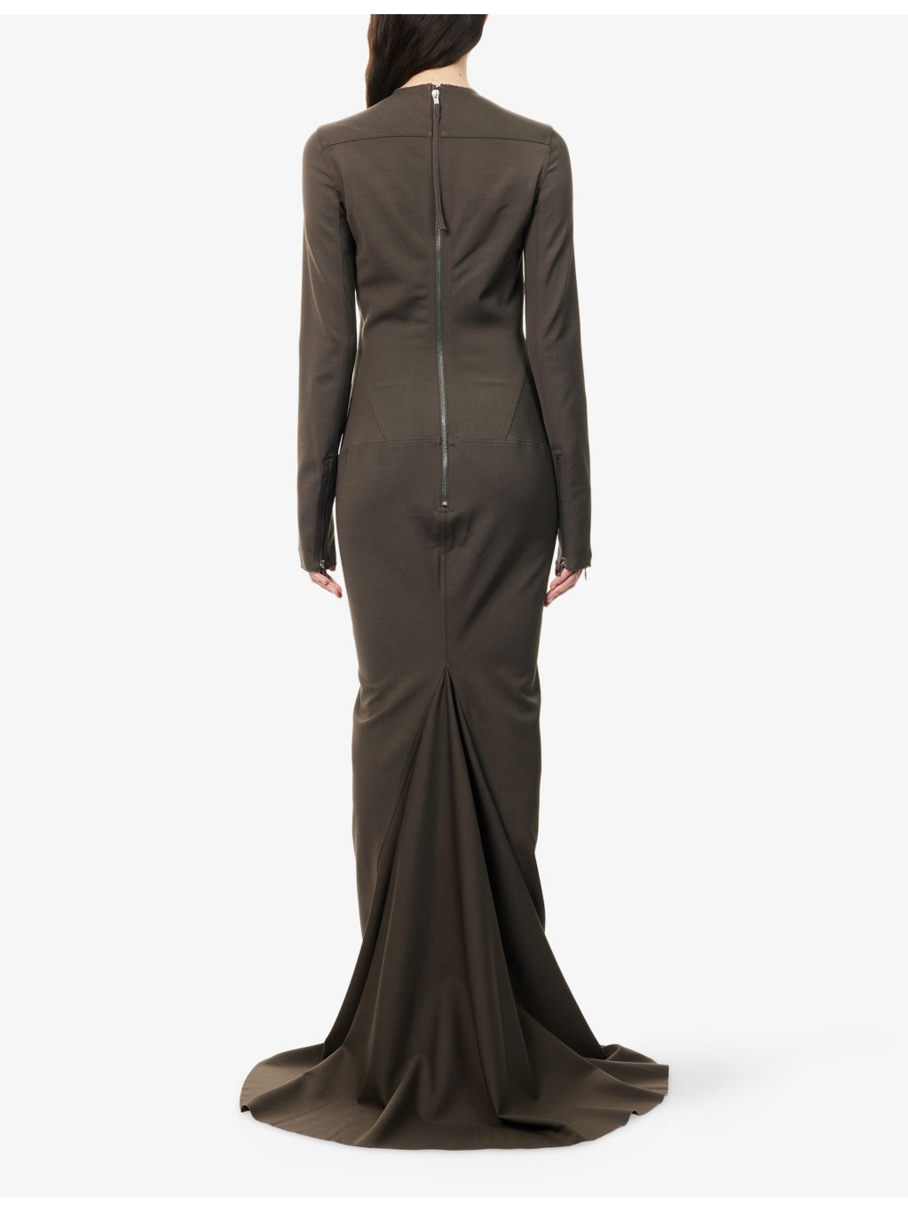 Maillot Long-Sleeves Stretch-Wool Blend Gown - 4