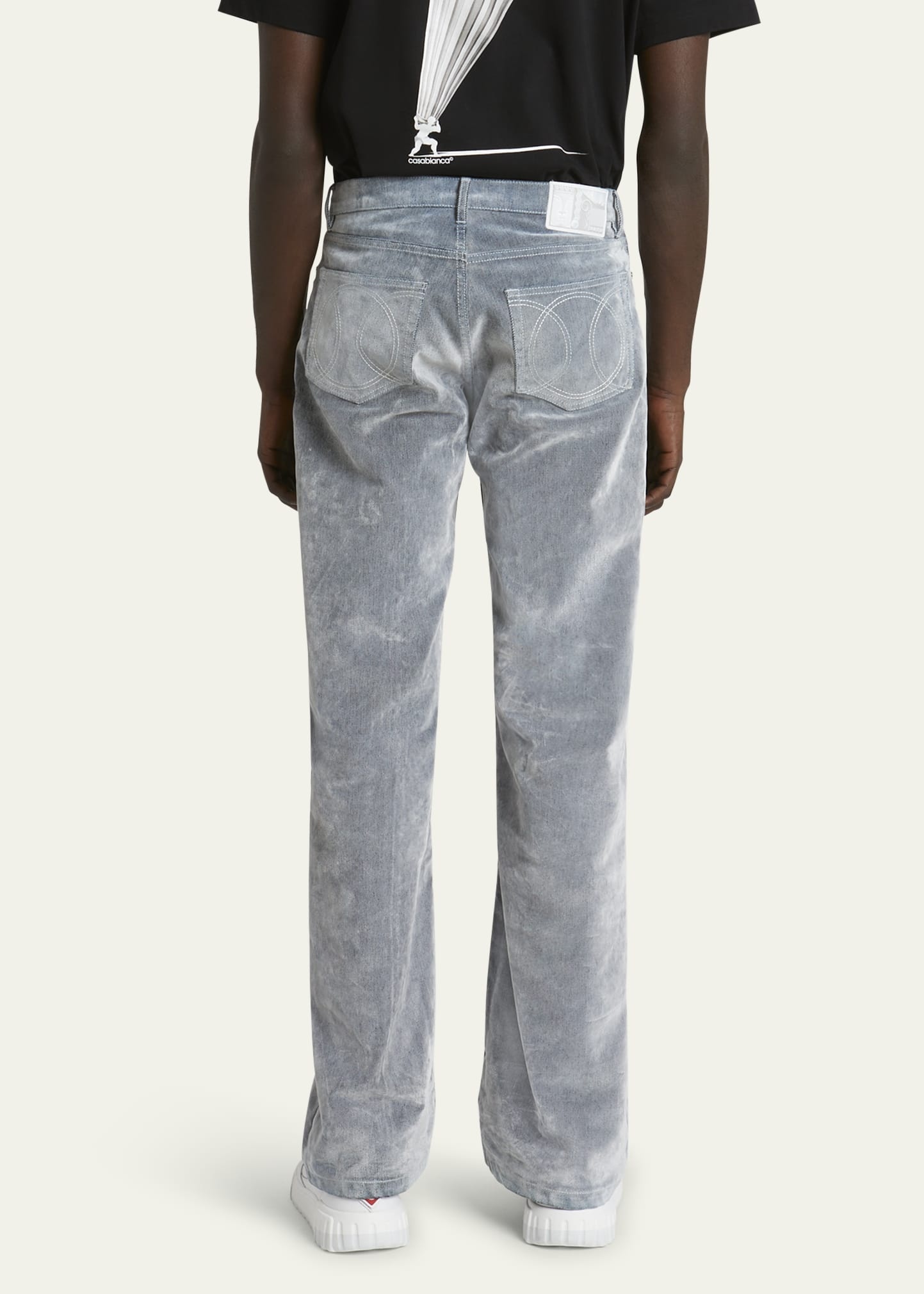 Men's Flocked Straight-Leg Jeans - 3