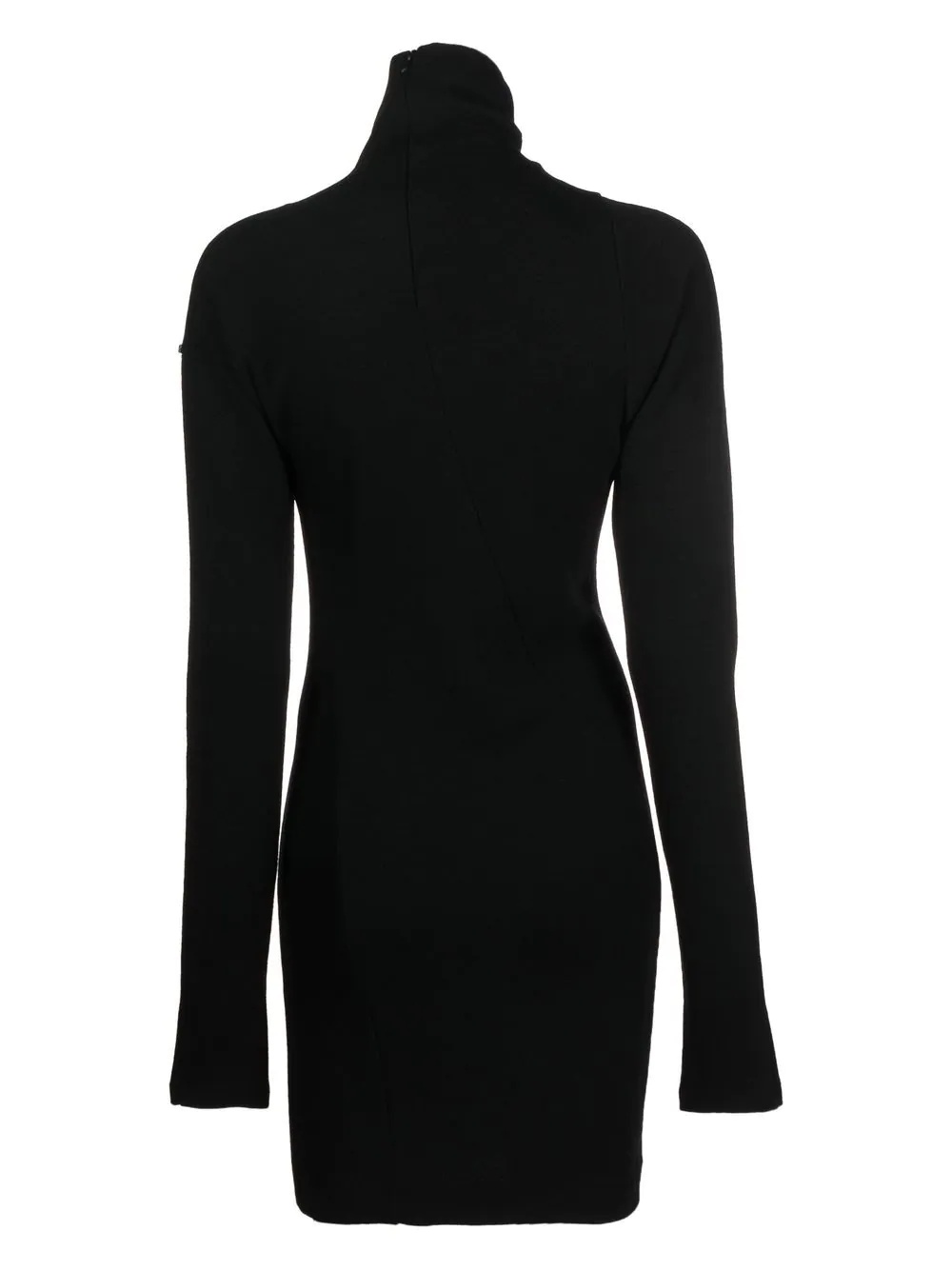 high-neck long-sleeved mini dress - 2