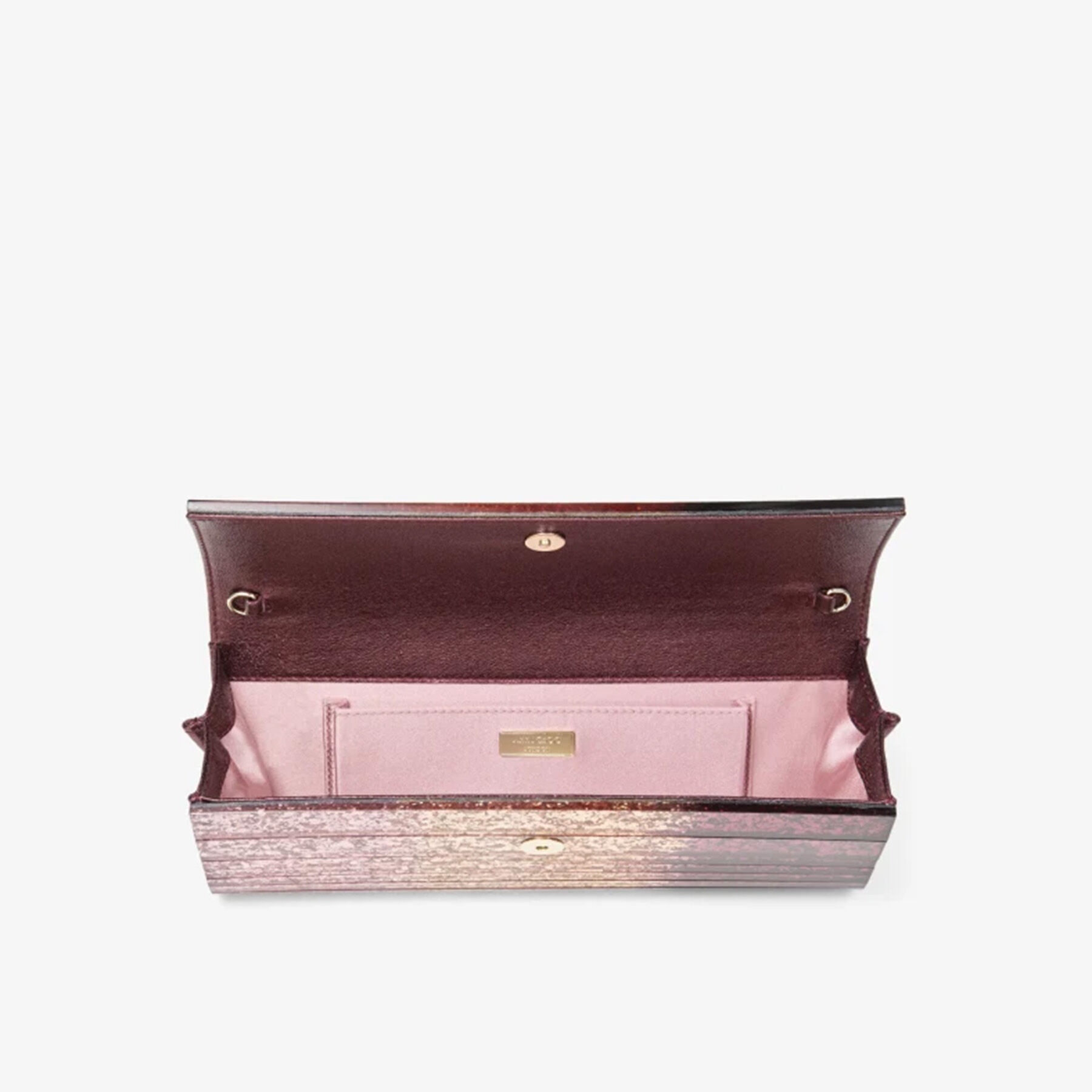 Sweetie
Silky Blush Dégradé Glitter Plexi Clutch Bag - 4