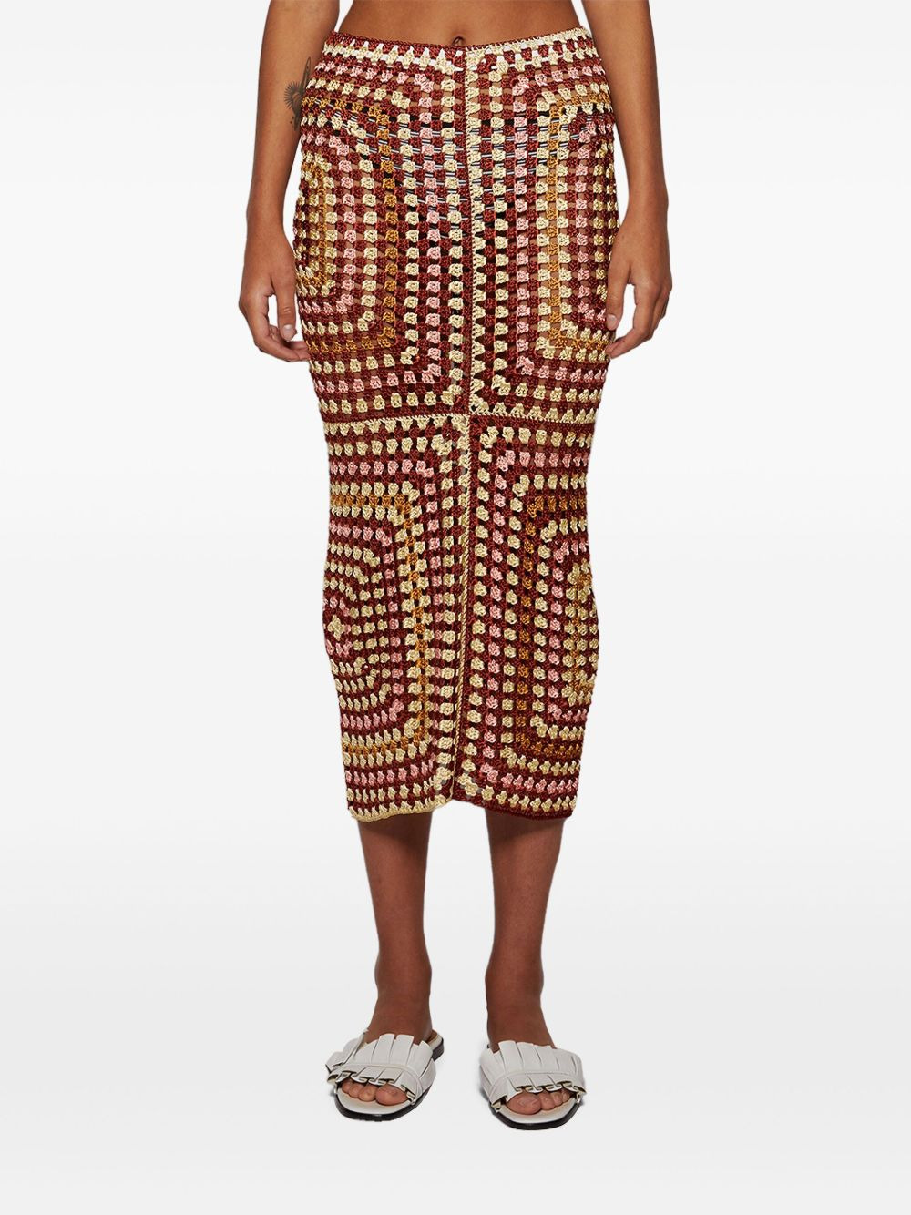 Granny Square midi skirt - 3