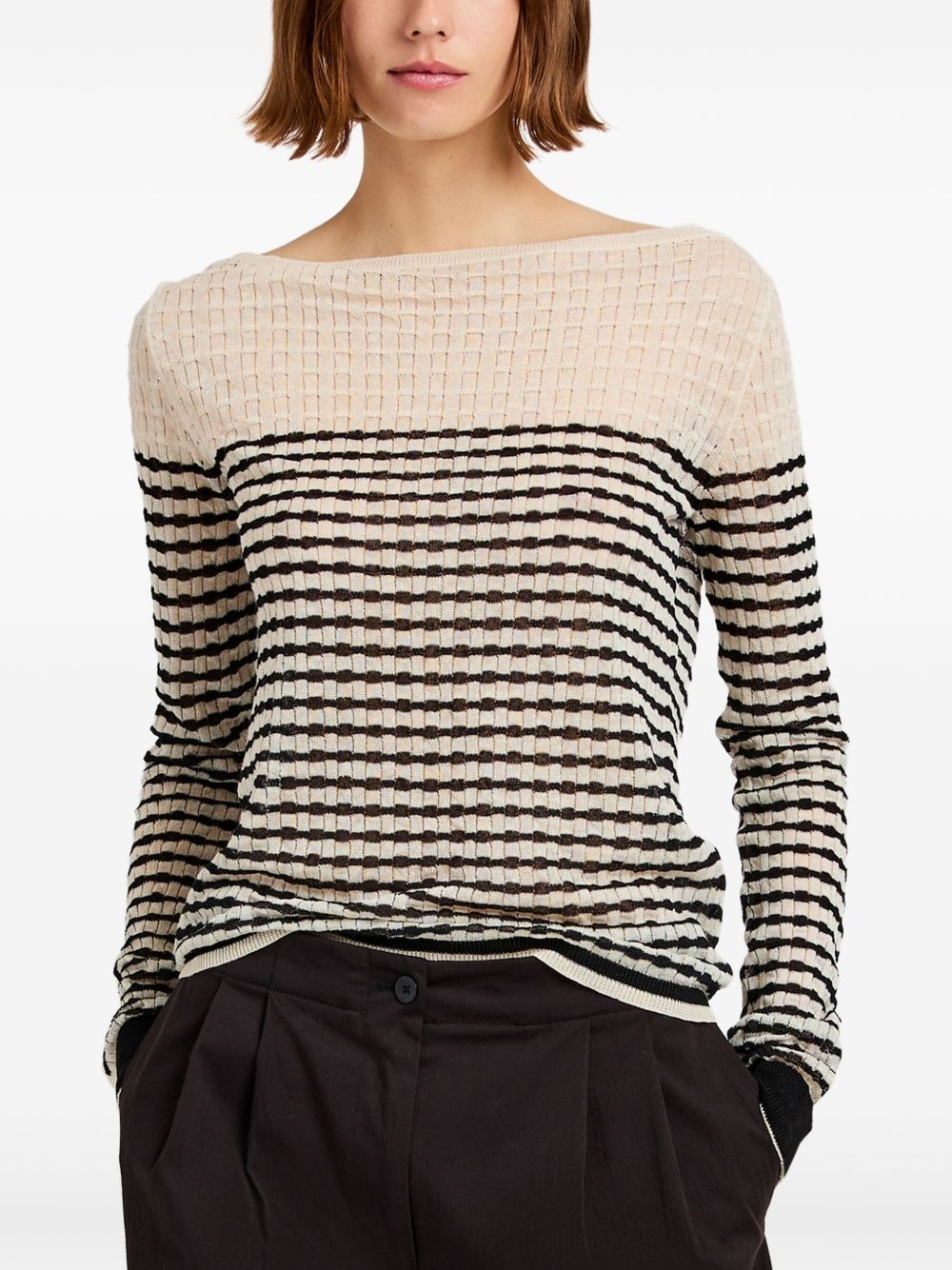 striped knitted top - 5