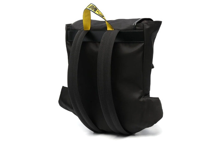 Men's Off-White 21 logo Printing Series Functional backpack schoolbag Black OMNB036S21FAB0011001 - 3