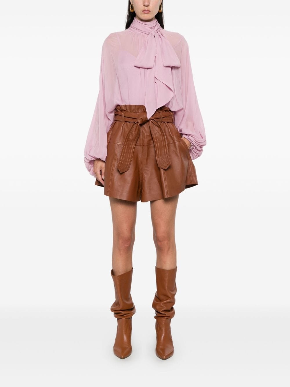 Harmony leather shorts - 2