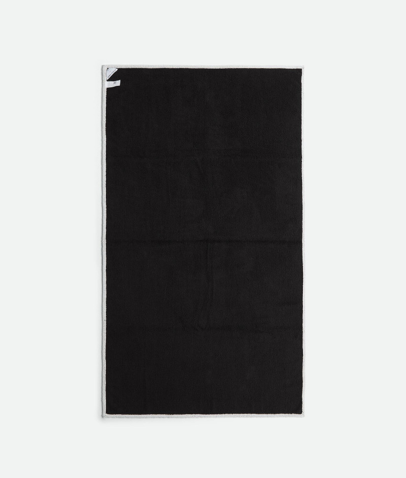 Bottega Veneta striped cotton beach towel outlook