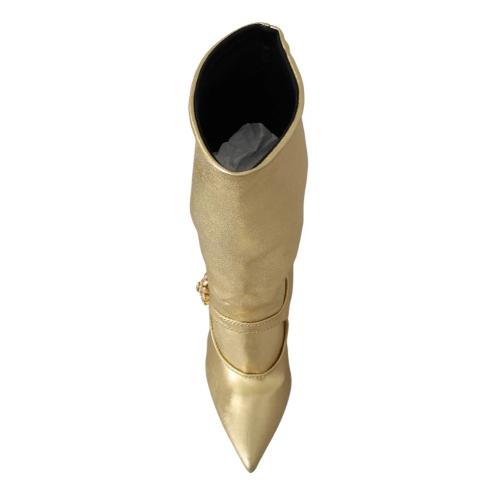 ELEGANT GOLD BOOT SOCKS WITH RHINESTONES - 3