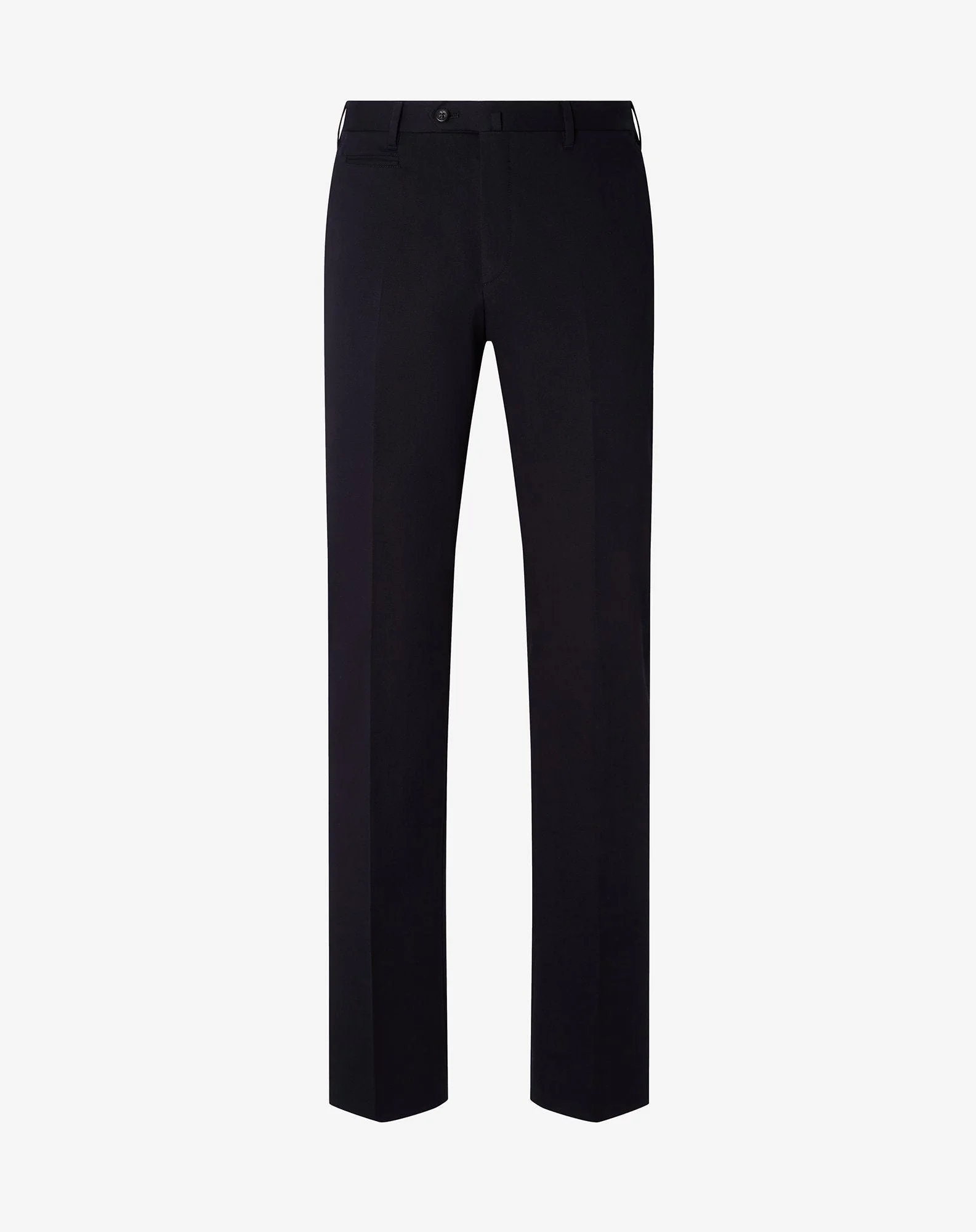 Blue stretch cashmere and cotton gabardine trousers - 1