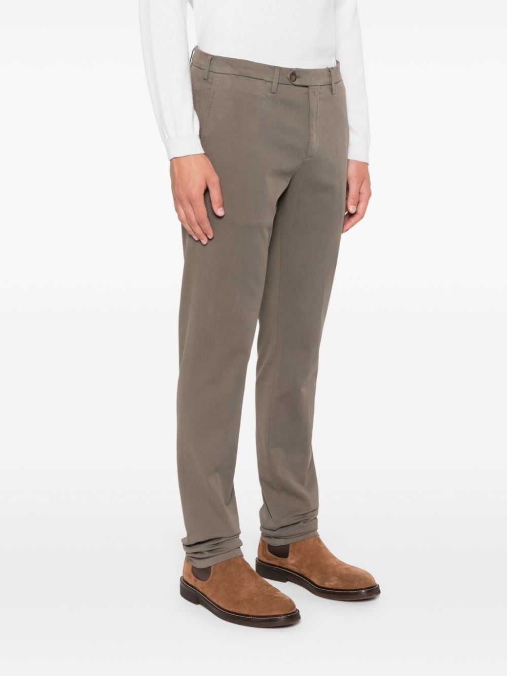 slim-cut chino trousers - 3