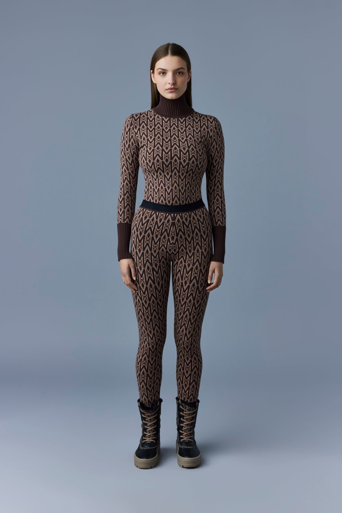 COURTNEY Agile-360 knitted monogram leggings - 2