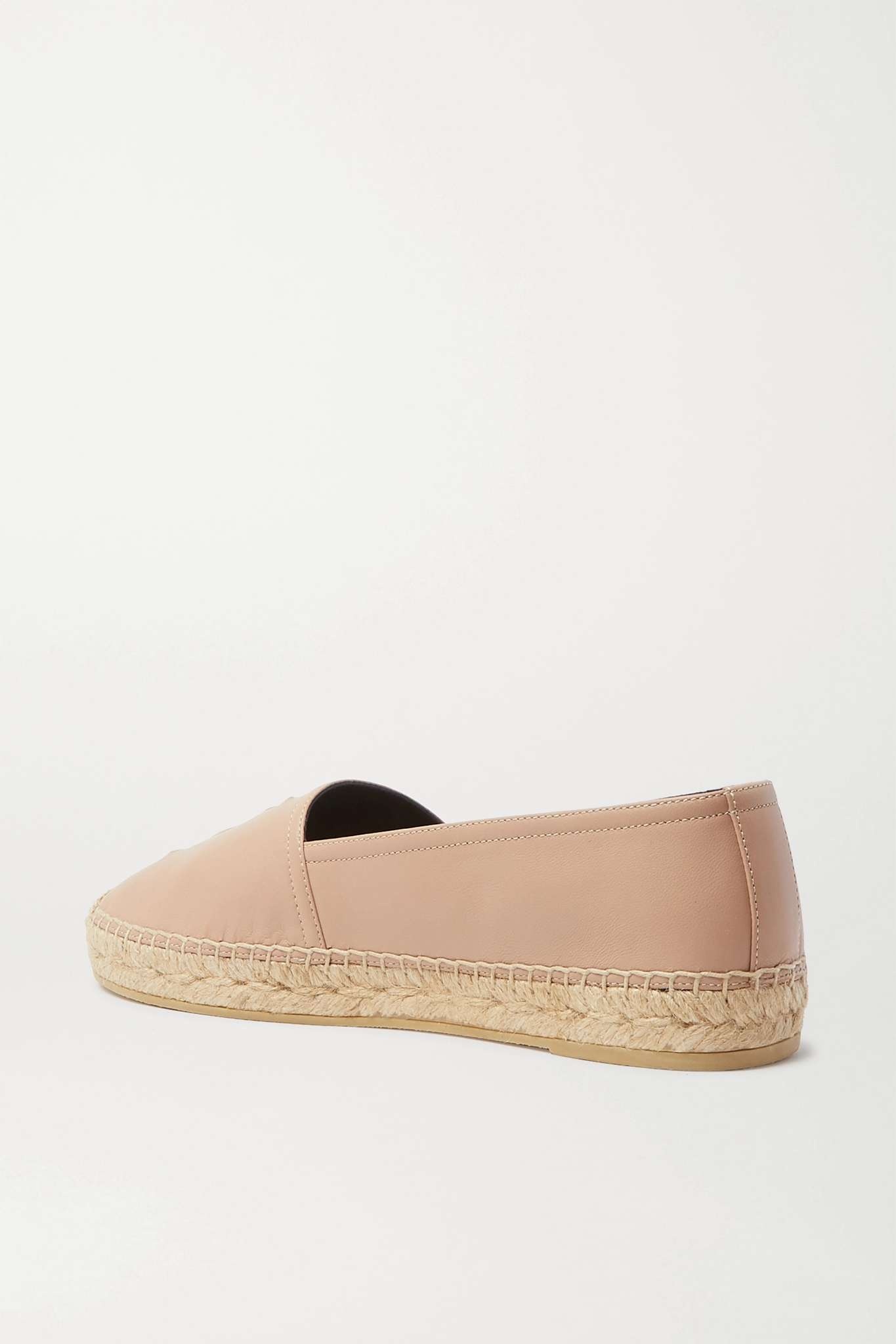 Logo-embossed leather espadrilles - 3