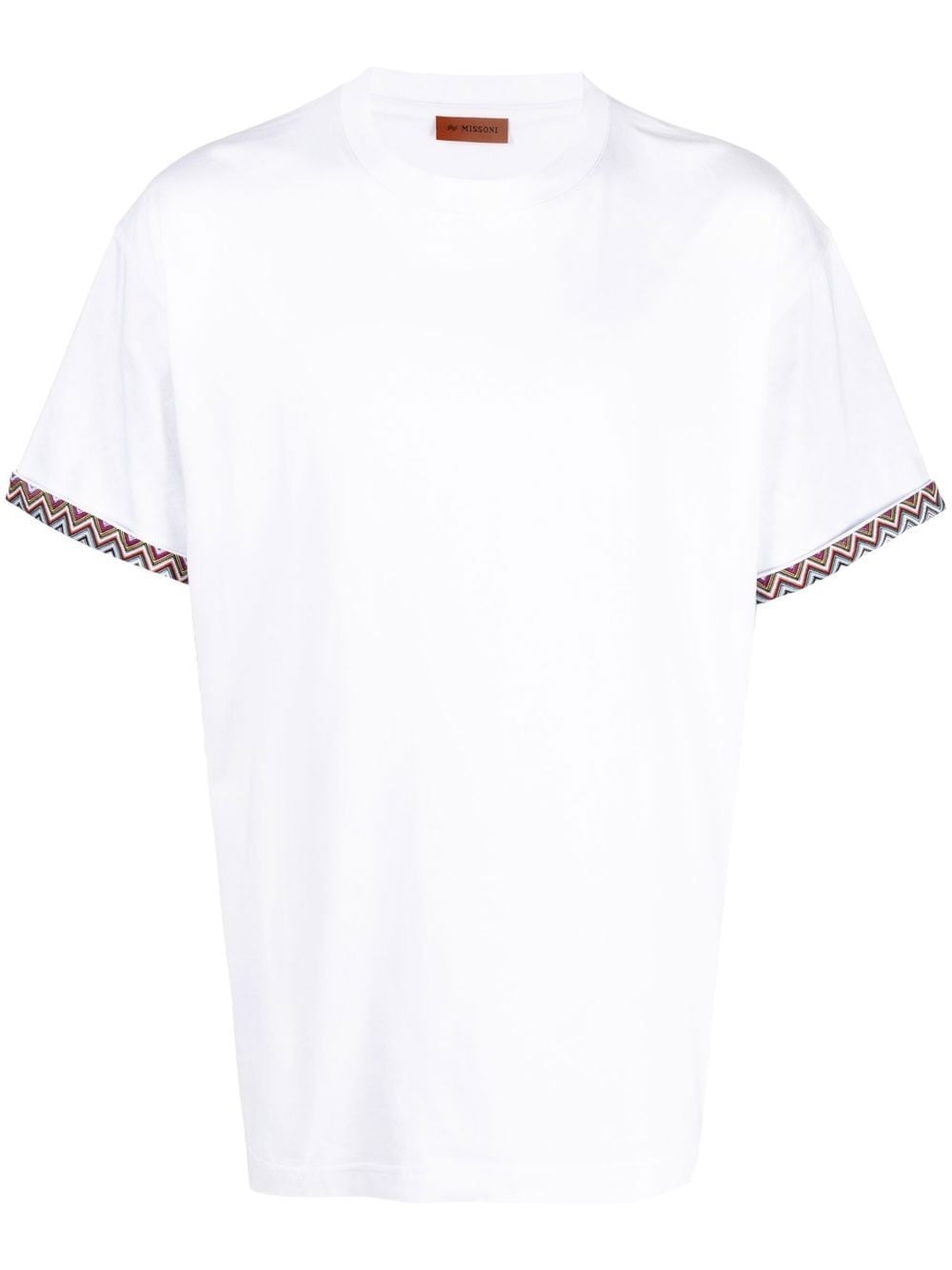 zigzag-edge detail T-shirt - 1