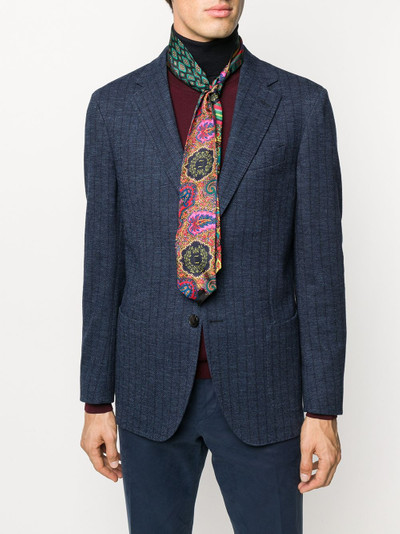 Etro paisley print skinny scarf outlook