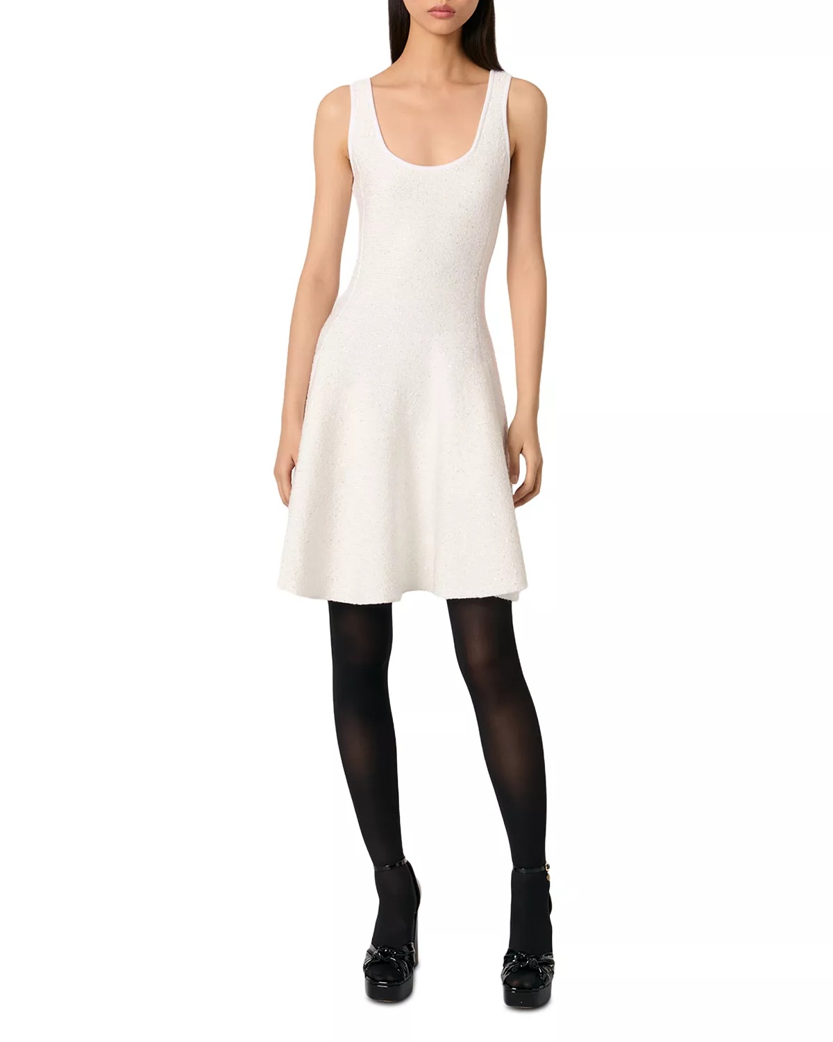 Sequin Embellished Knit Short Dress - 2