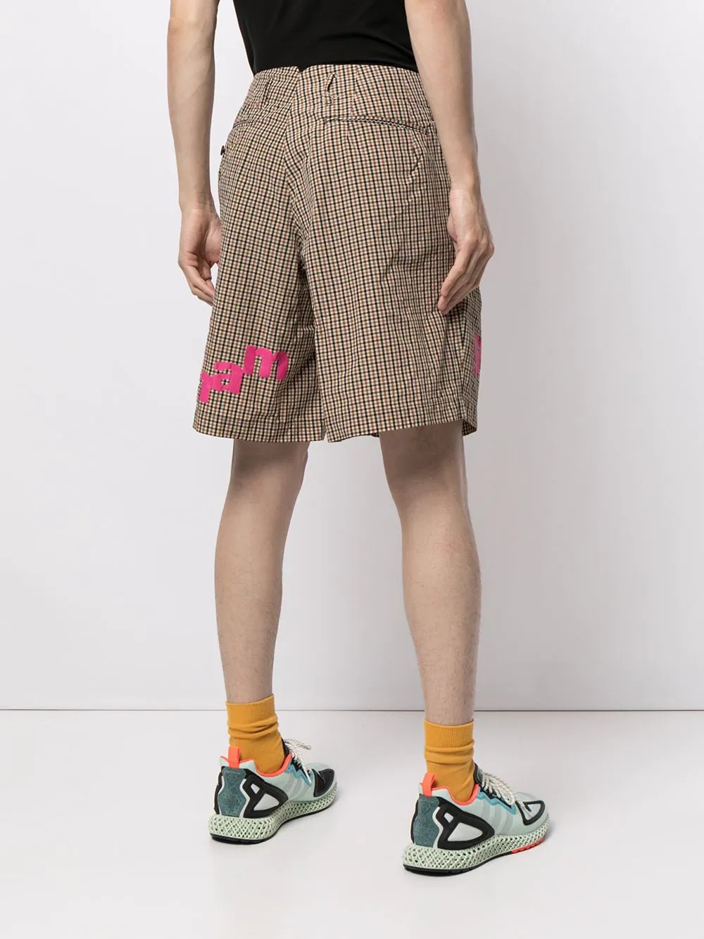 plaid-check pattern shorts - 4