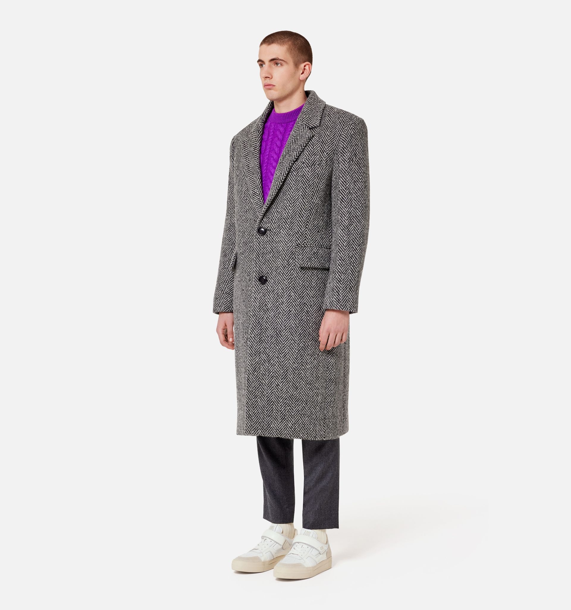 Two Buttons Structured Coat - 4
