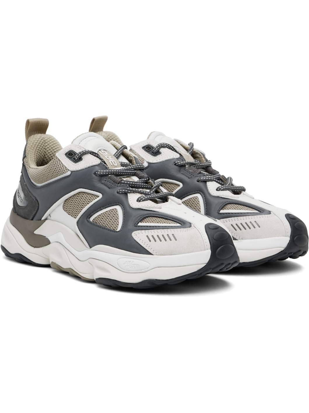 Off-White & Gray Satellite Runner Sneakers - 4