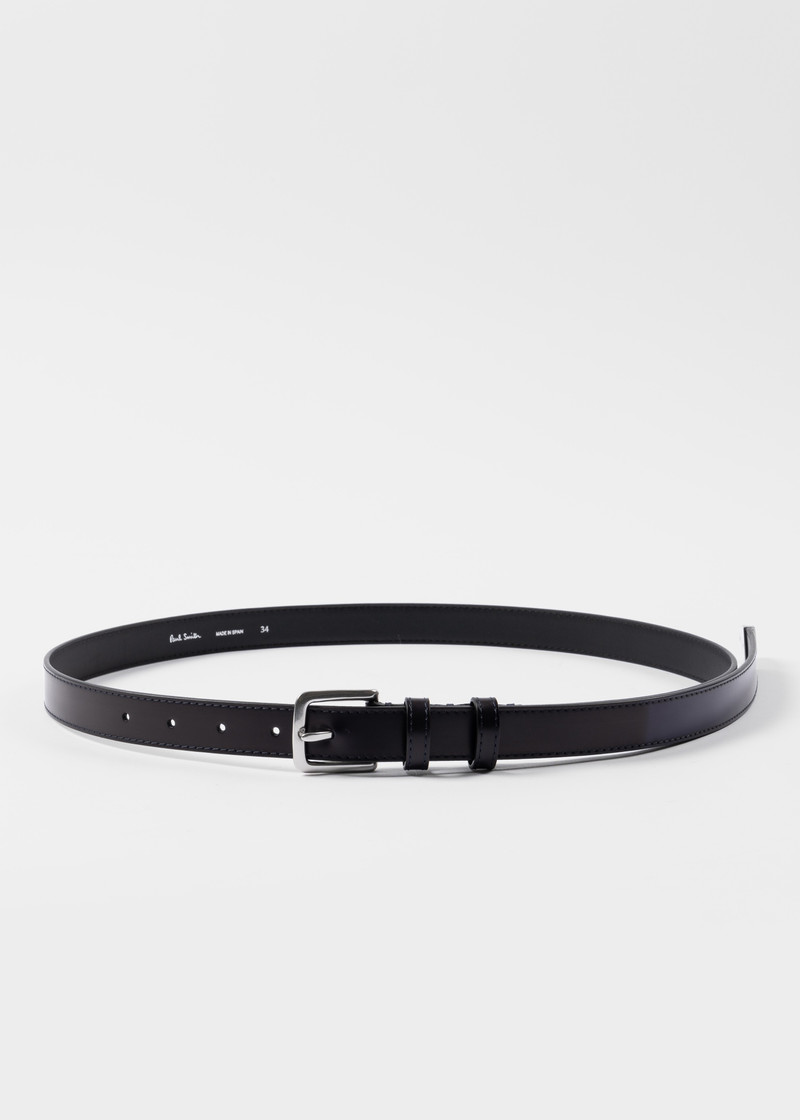 Gradient Dark Purple and Black Leather Silver Tip Belt 4