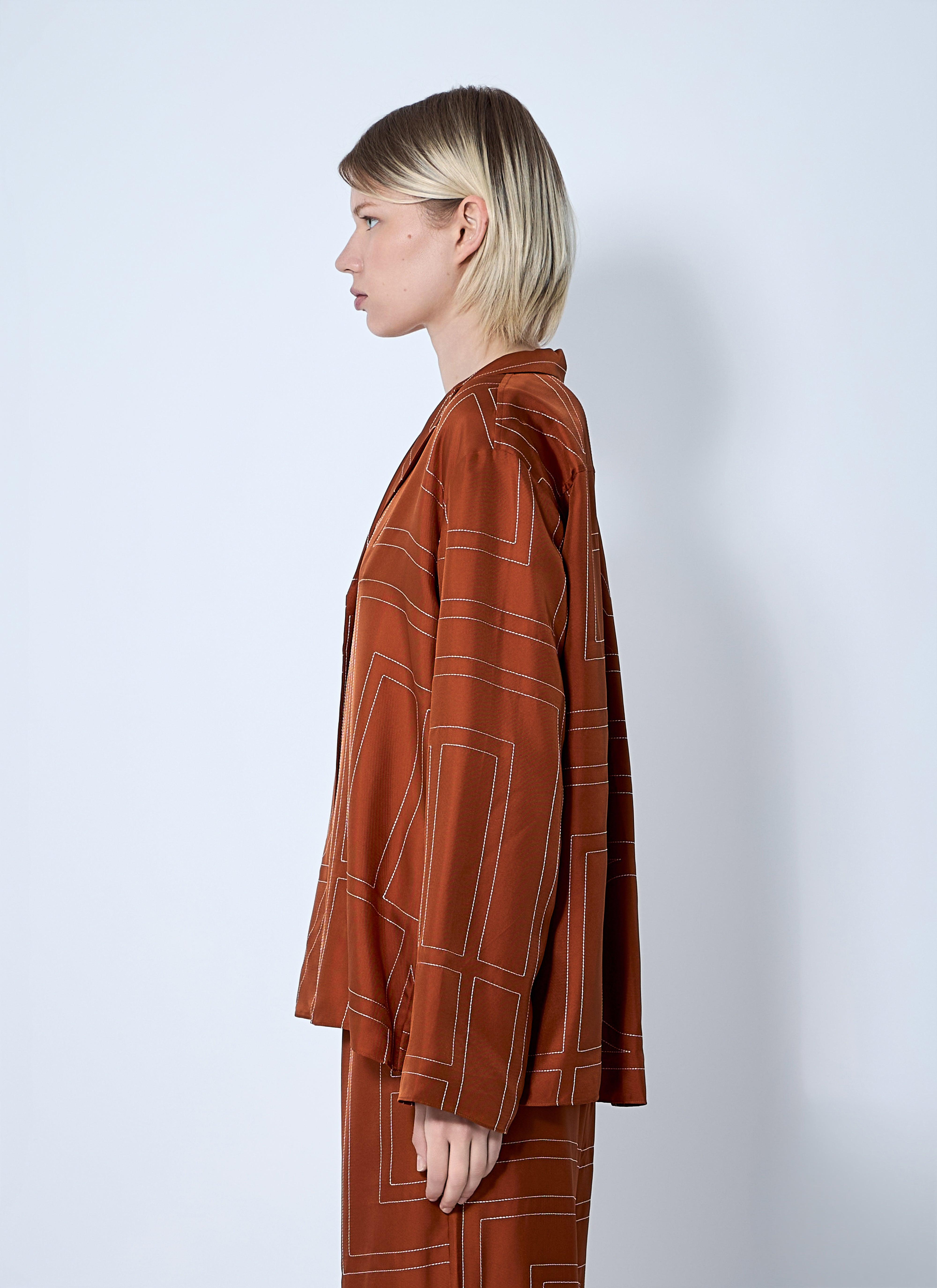 Toteme Women Monogram Silk Shirt - 3