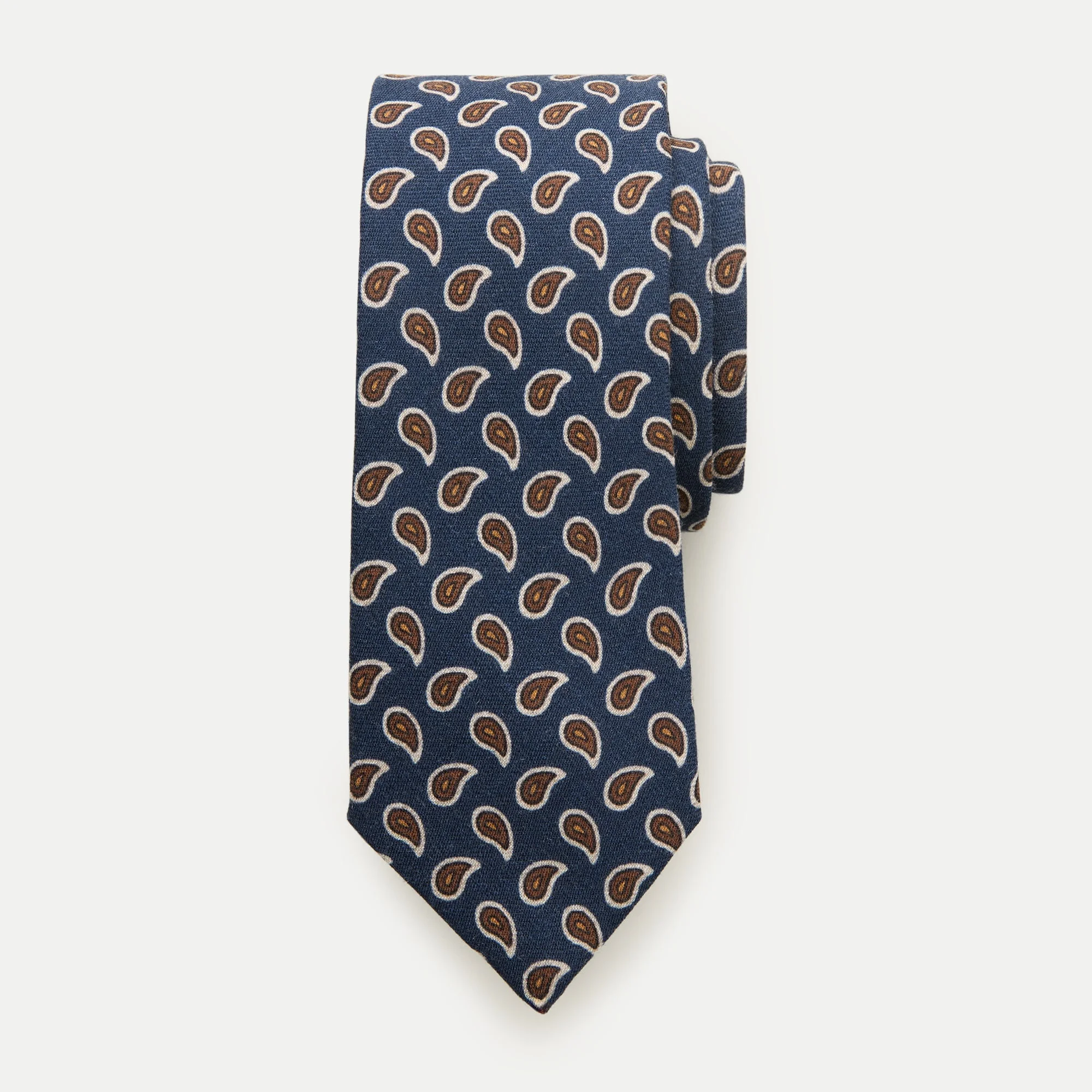 Italian wool tie in paisley - 1