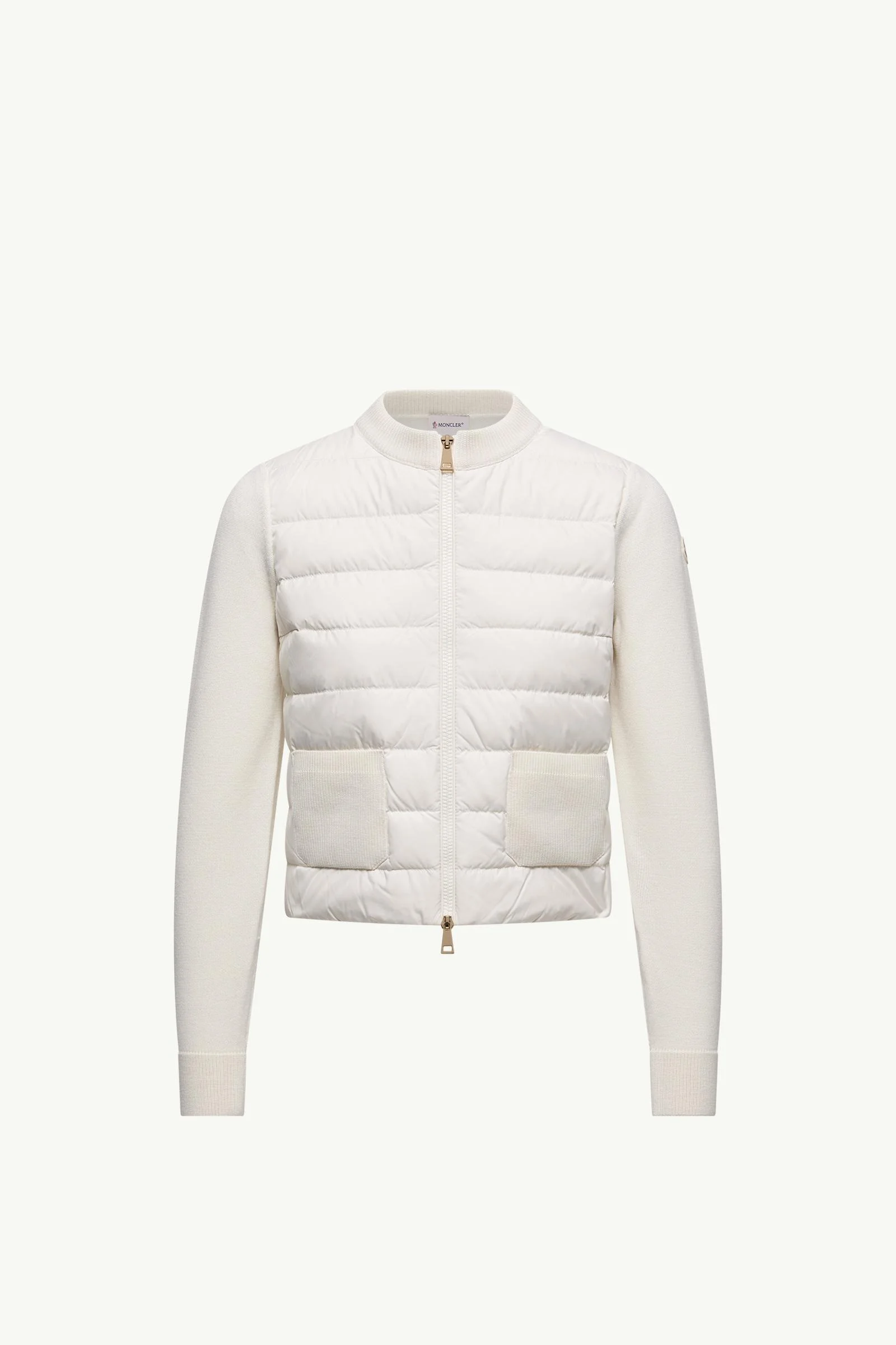 Wool Padded Zip-Up Cardigan - 1