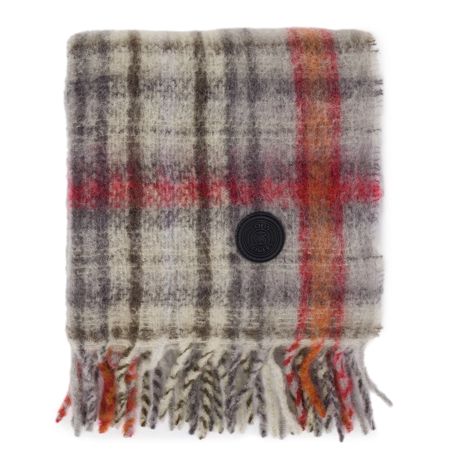 Stone-red Alicya Tartan scarf - 1