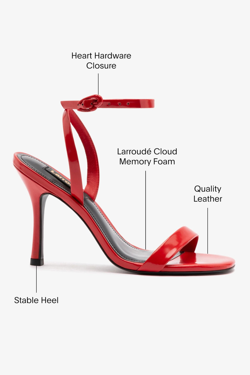Veronina Sandal In Scarlet Patent Leather 5
