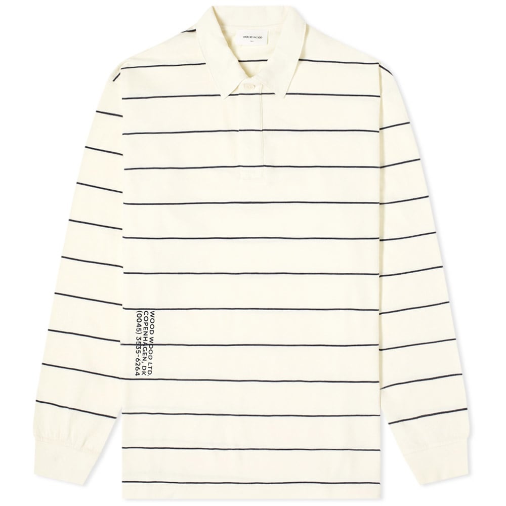 Wood Wood Beck Striped Rugby Shirt - 1