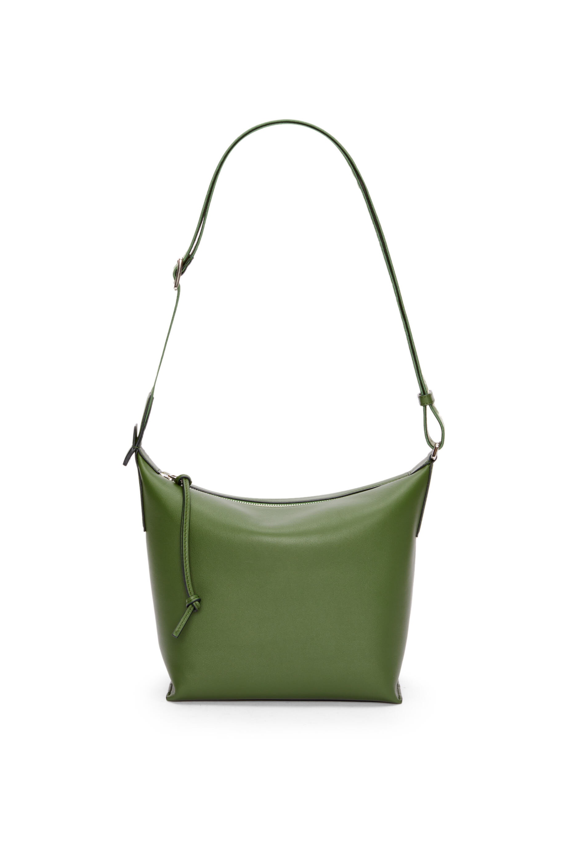 Small Cubi Crossbody bag in supple smooth calfskin and jacquard - 1