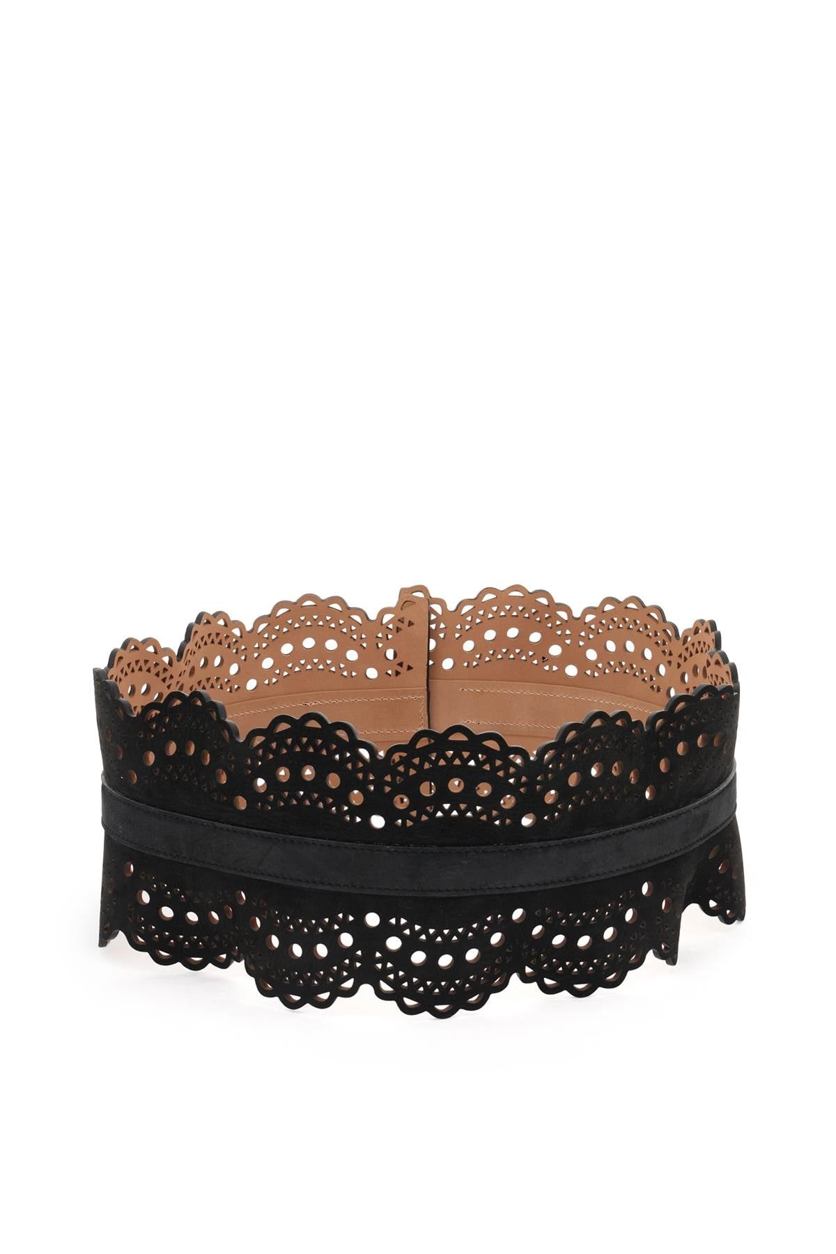 Alaia Perforated Leather Bustier Belt Women - 3