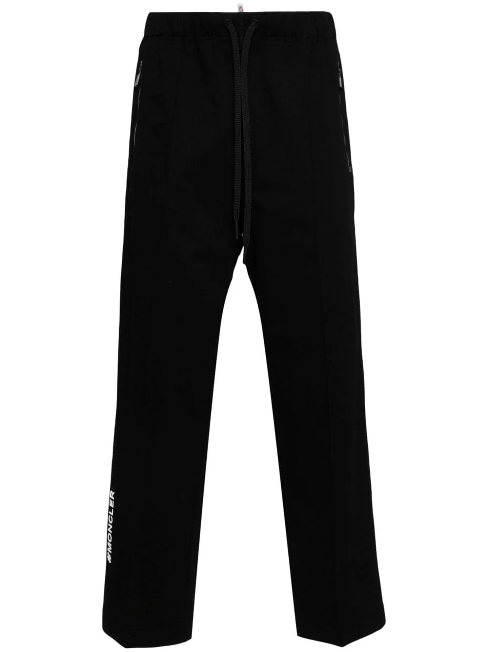 logo-patch cotton track pants - 1